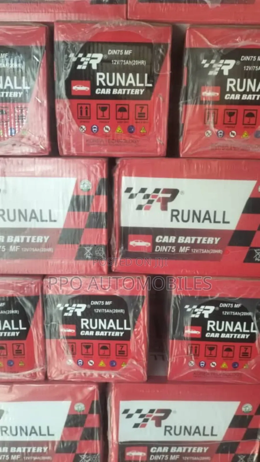 12v 75ah Runall Mf Battery
