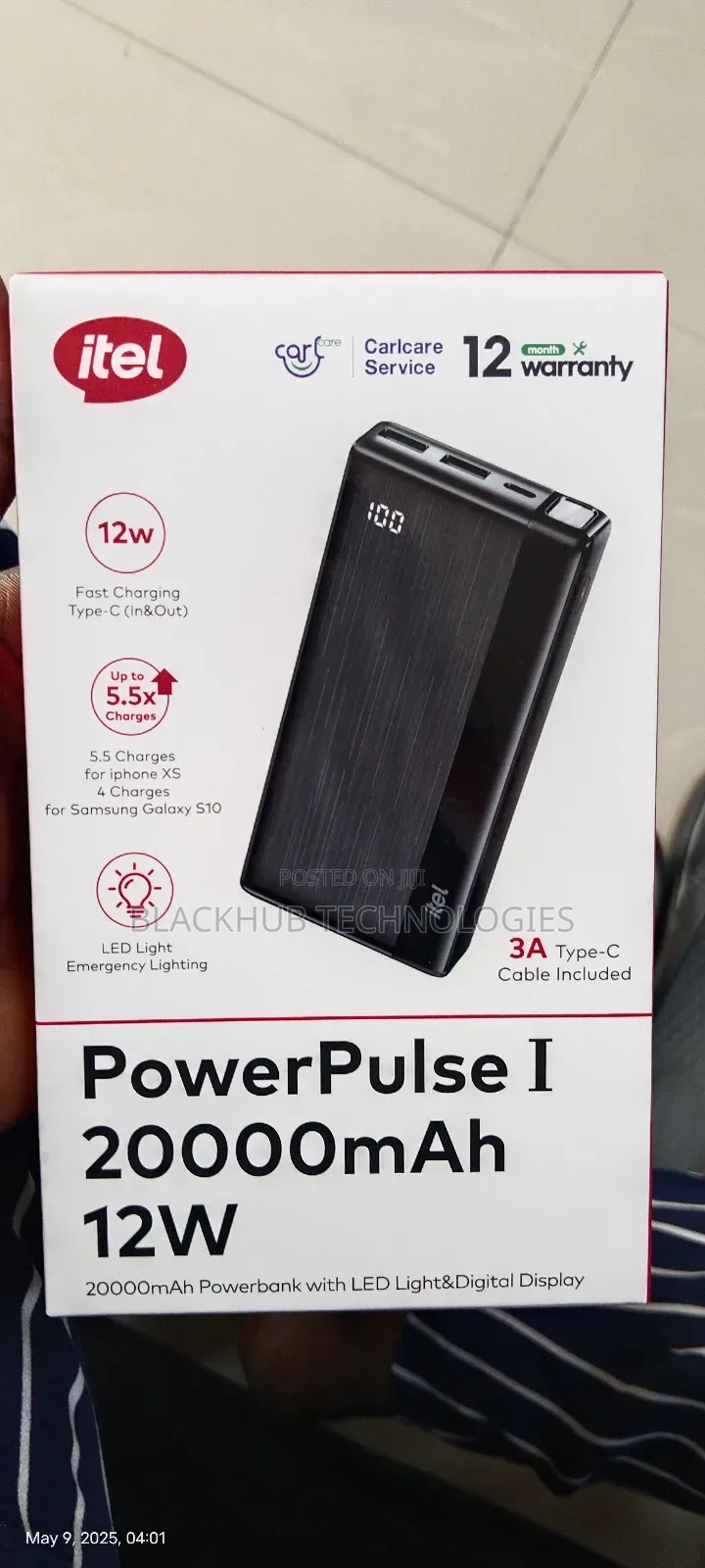 Itel 20000mah Star200 Powerbank With Flash Light