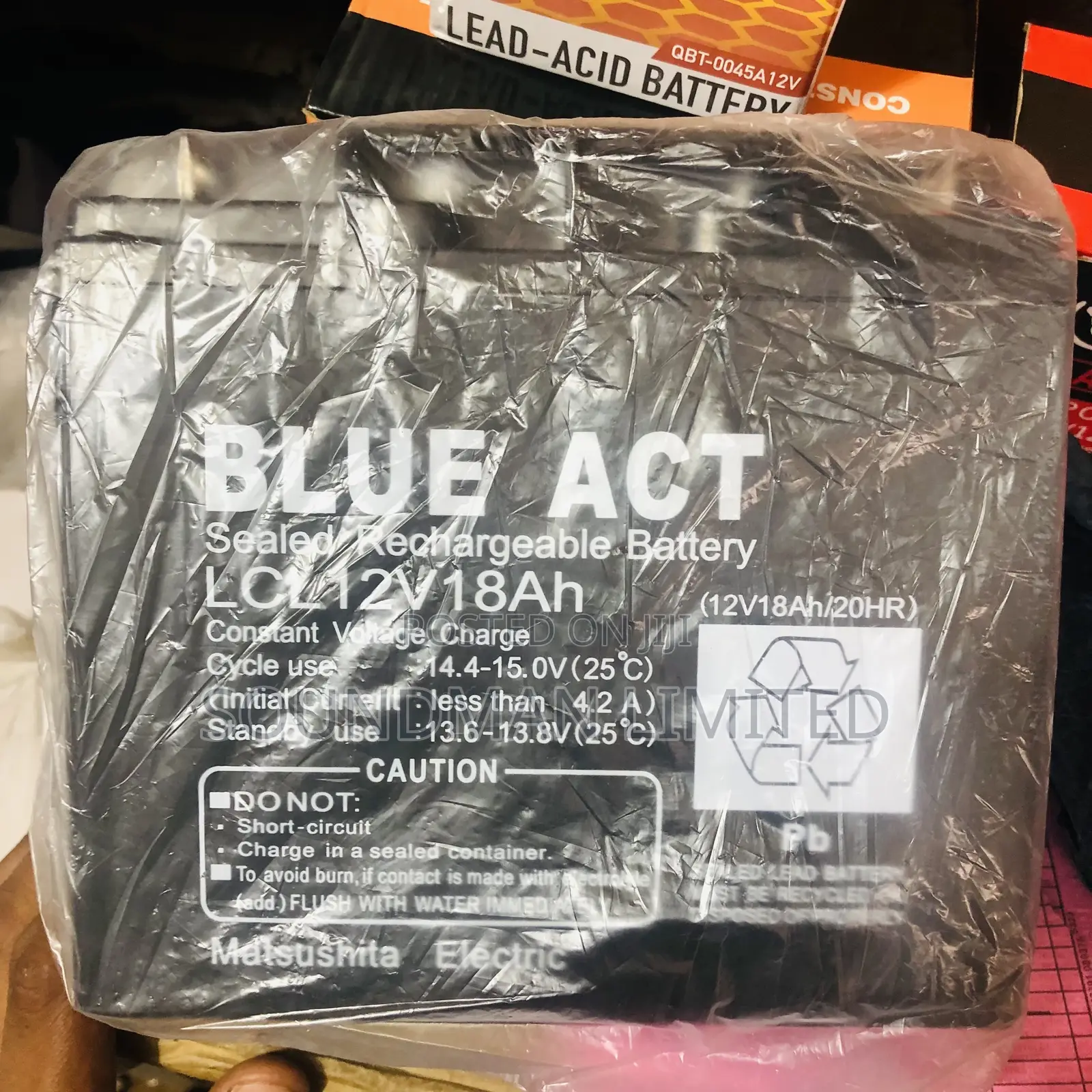 Blue Act Rechargeable Lead-Acid Batty 12v 18ah