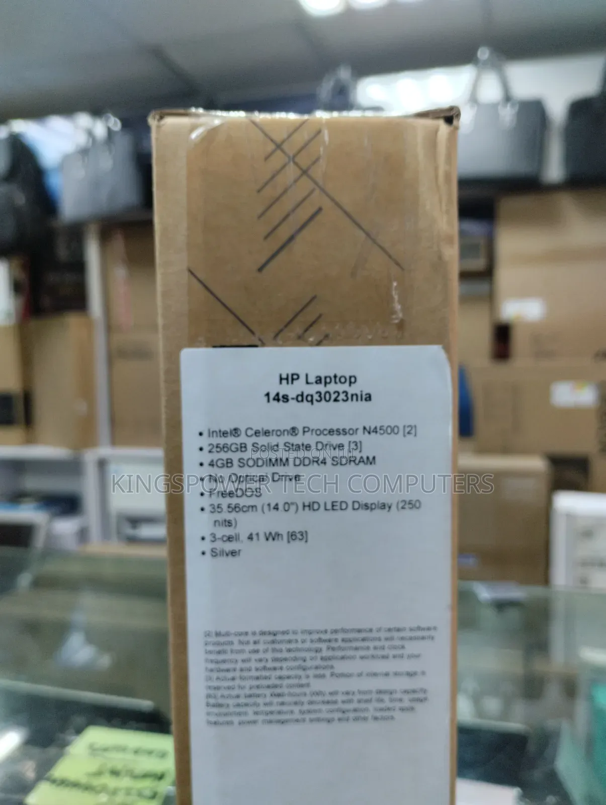 New Laptop HP 14S 4GB Intel Celeron SSD 256GB