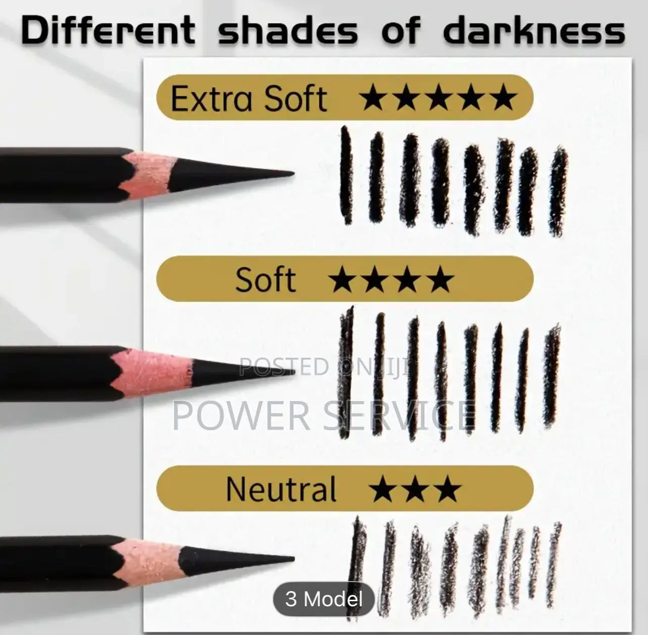 12pcs Marie's Charcoal Pencils -Extra Soft / Soft / Medium