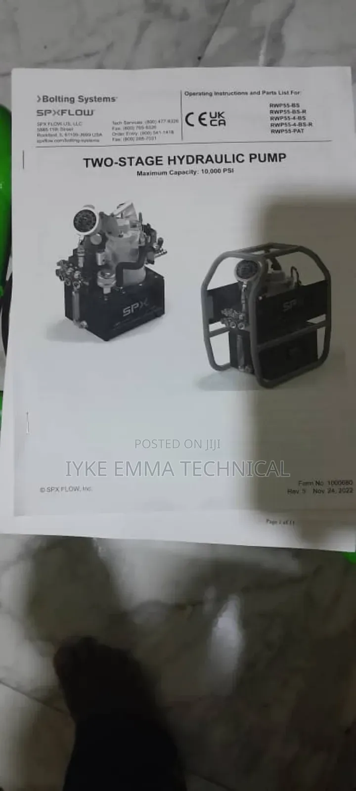 SPX Air Hydraulic Torque Wrench Pump Torque Tension Pumps