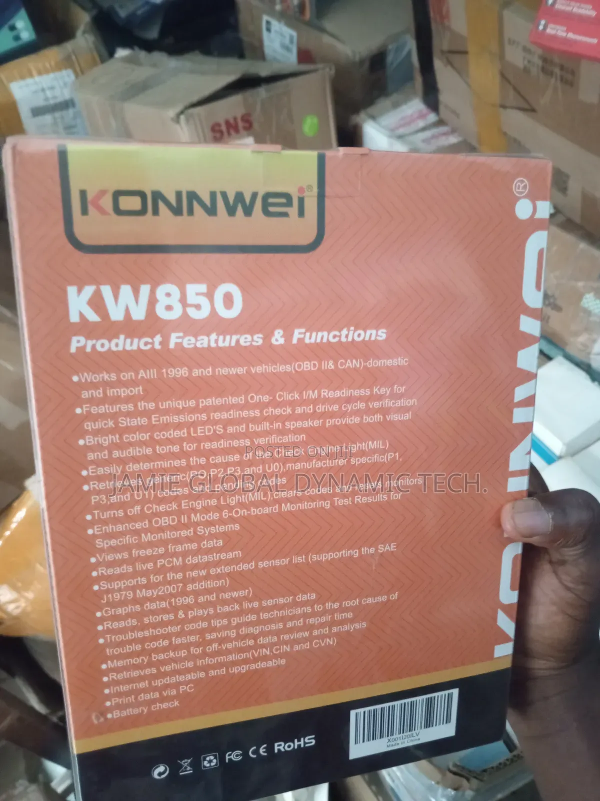 Car Scanner Kw850 Obdii Can Scan Tool