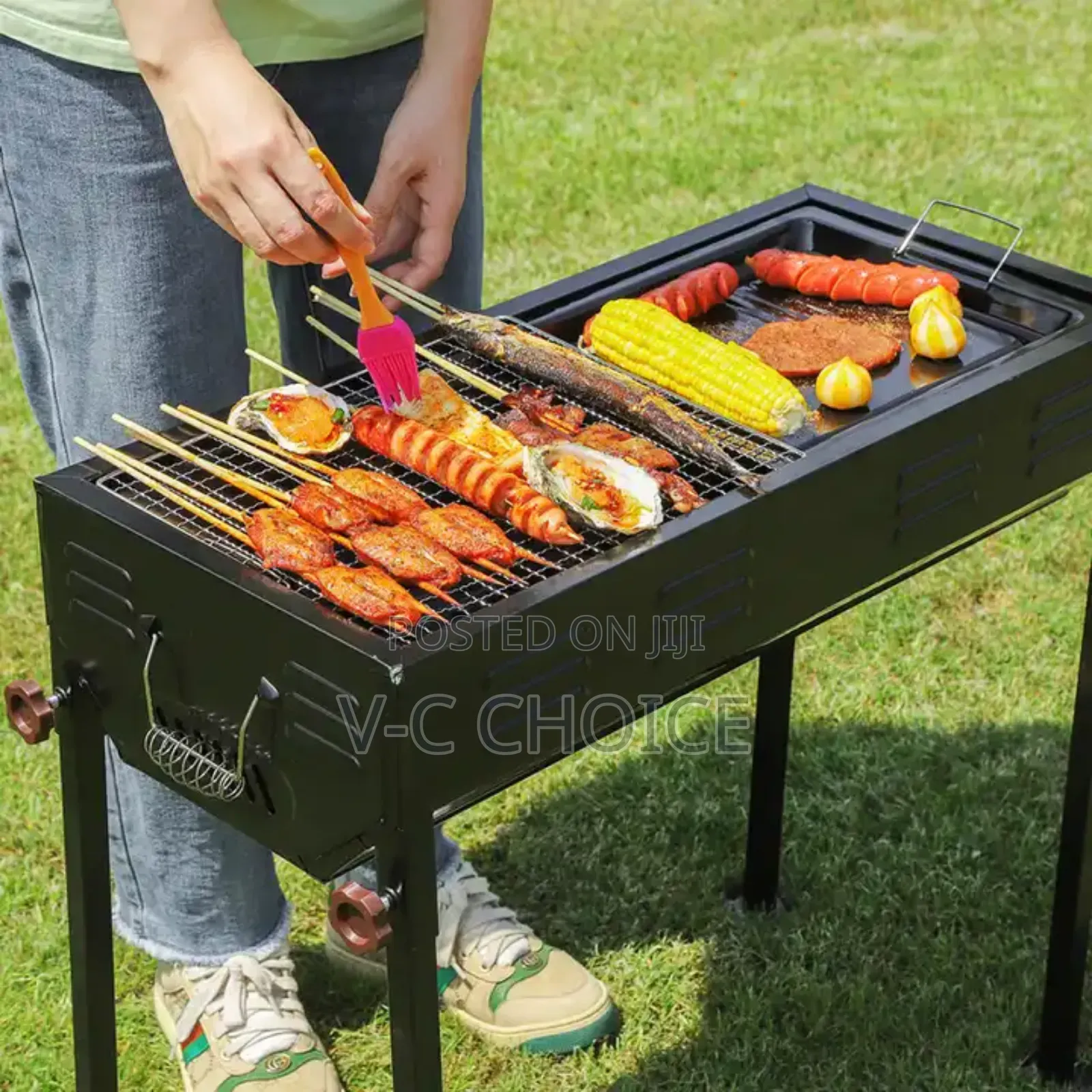 Outdoor Camping Detachable Adjustable Heightsquare Bbq Grill