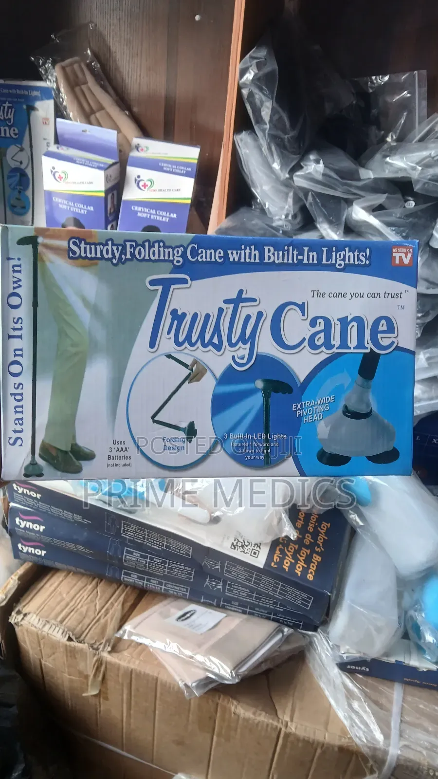 Foldable Walking Stick, Trusty Can With Light
