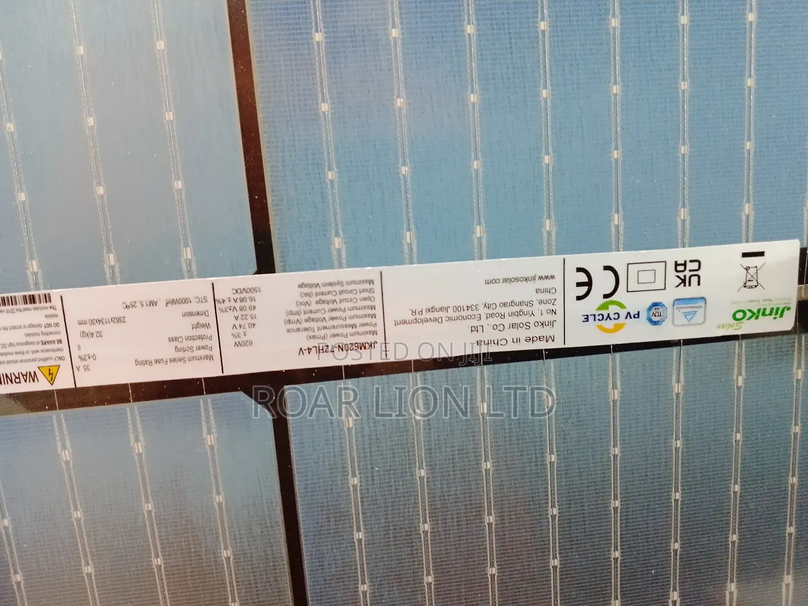 Jinko 620w Bi Facial Panel 156cells 9busbars