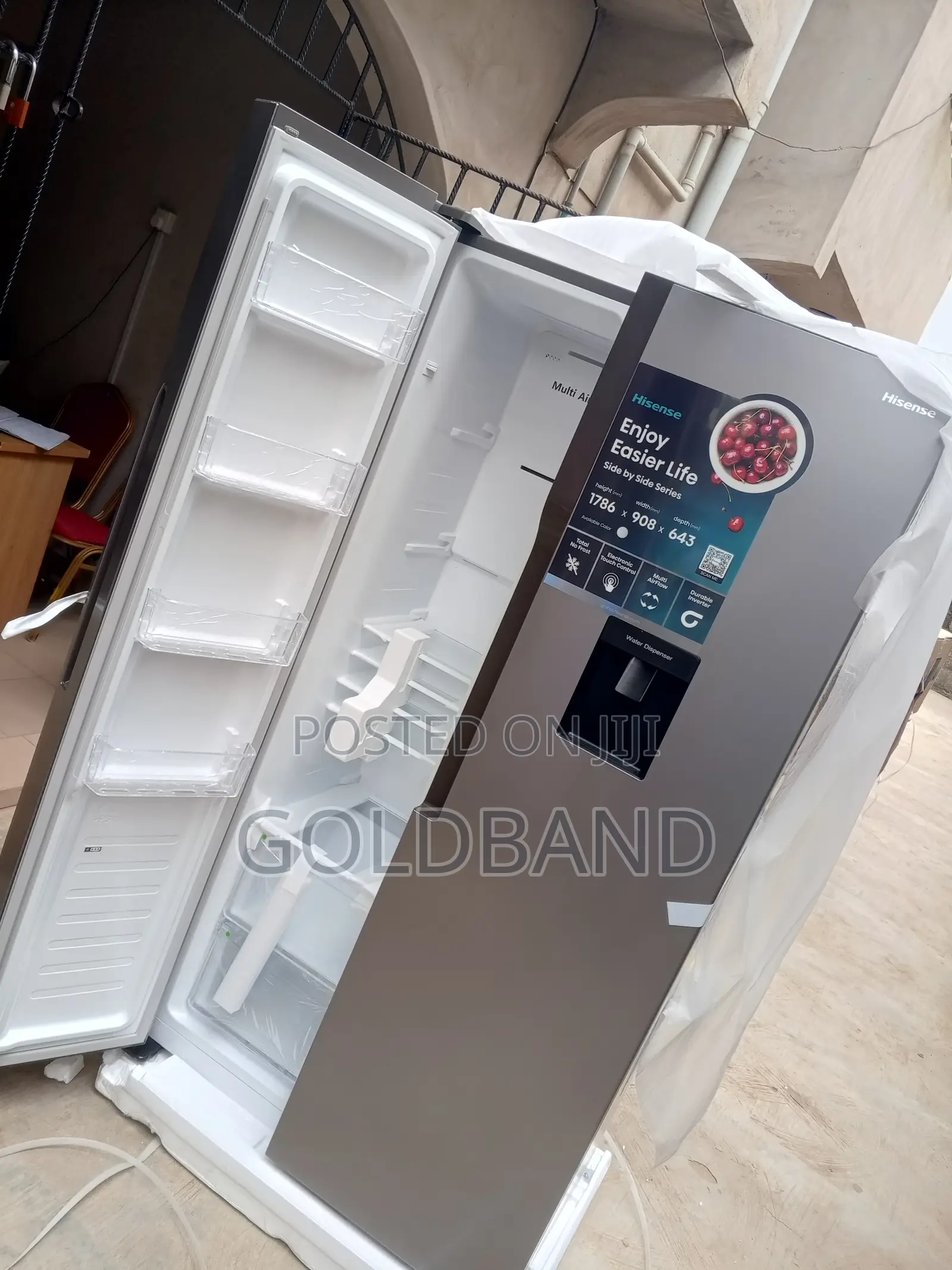 Hisense Rc-67ws 519l Side by Side Anti-Rust Refrigerator