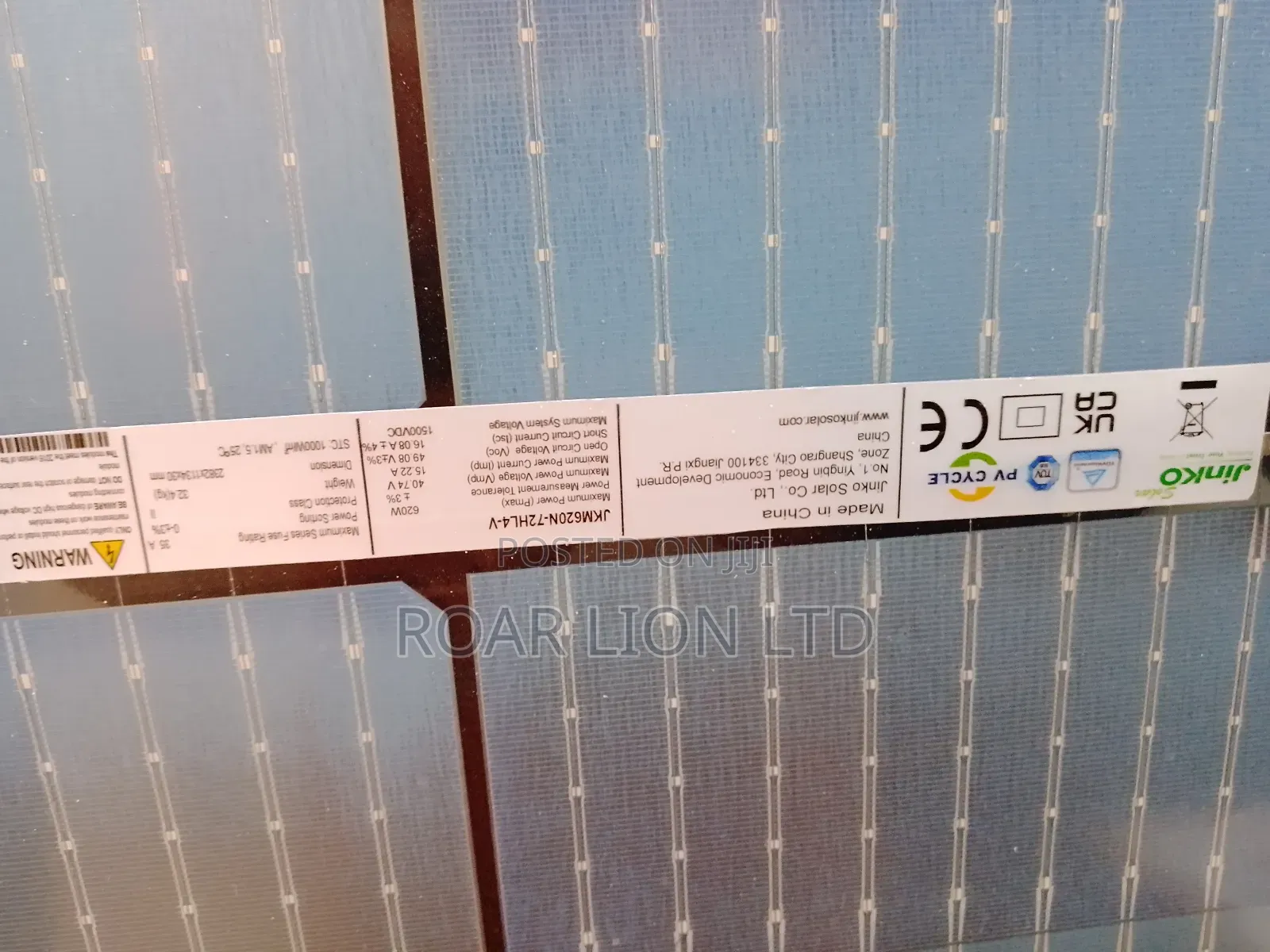 Jinko 620w Bi Facial Panel 156cells 9busbars