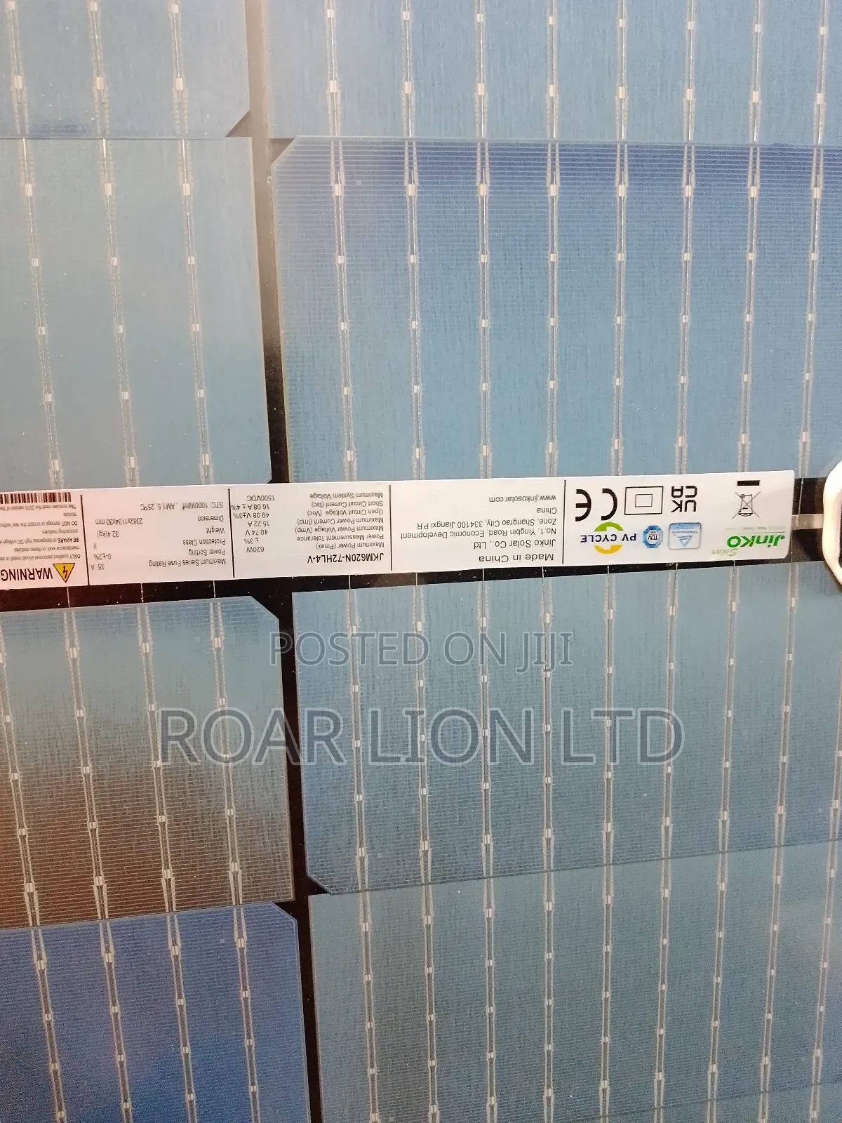 Jinko 620w Bi Facial Panel 156cells 9busbars