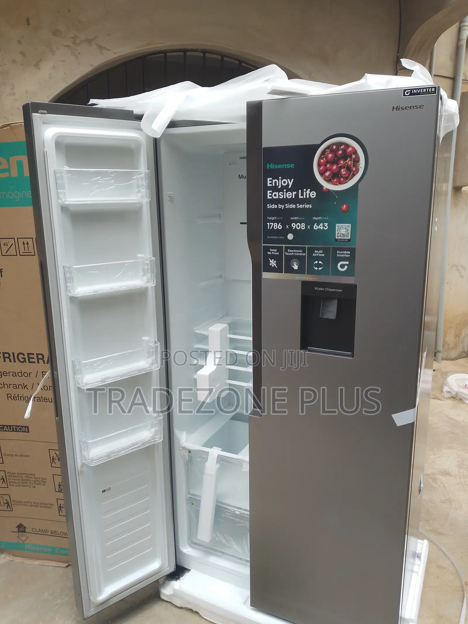 Hisense Rc-67ws Premium Side by Side Refrigerator With Led D