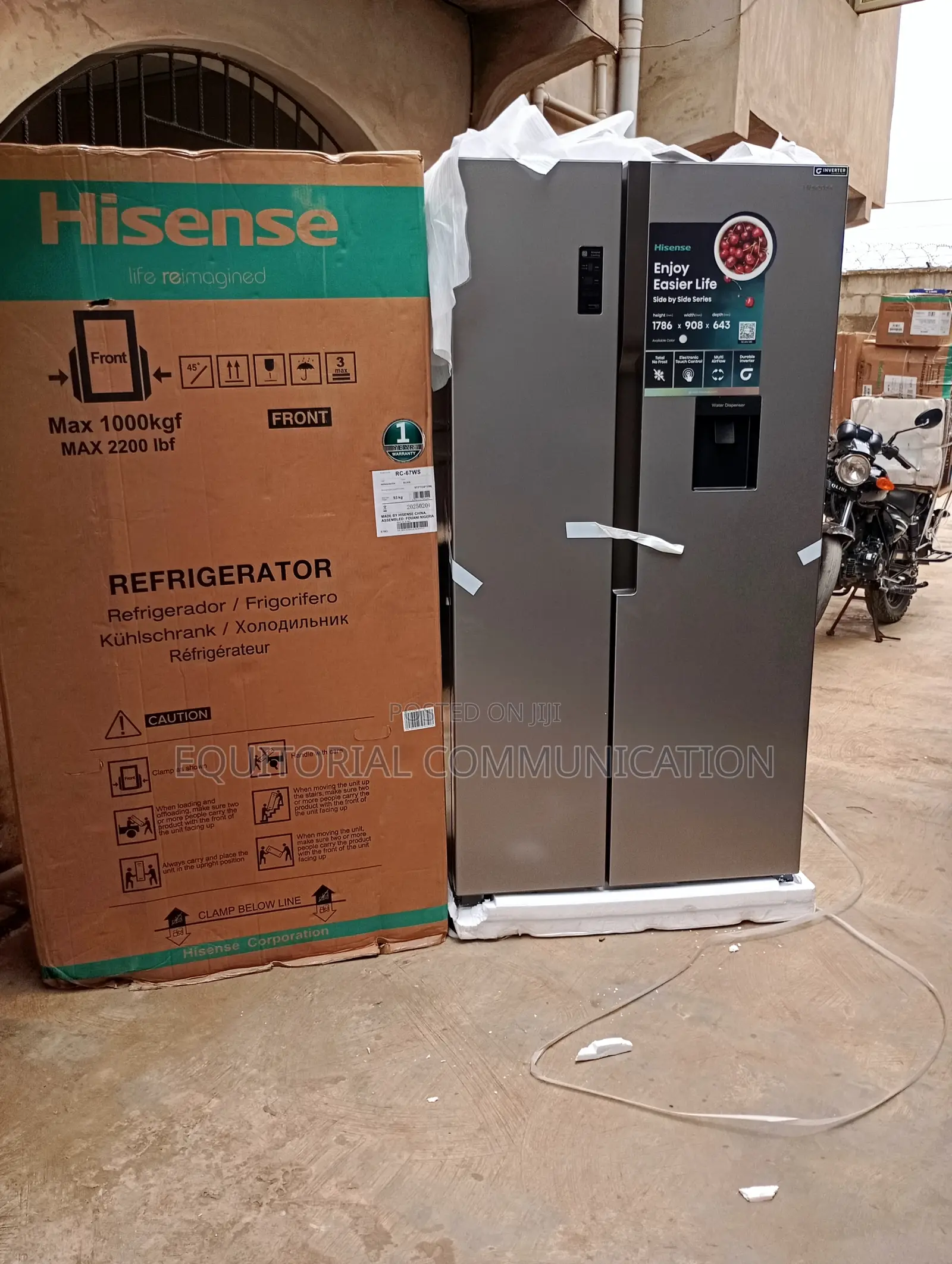 Hisense Side by Side Frost-Free Refrigerator Rc-67ws