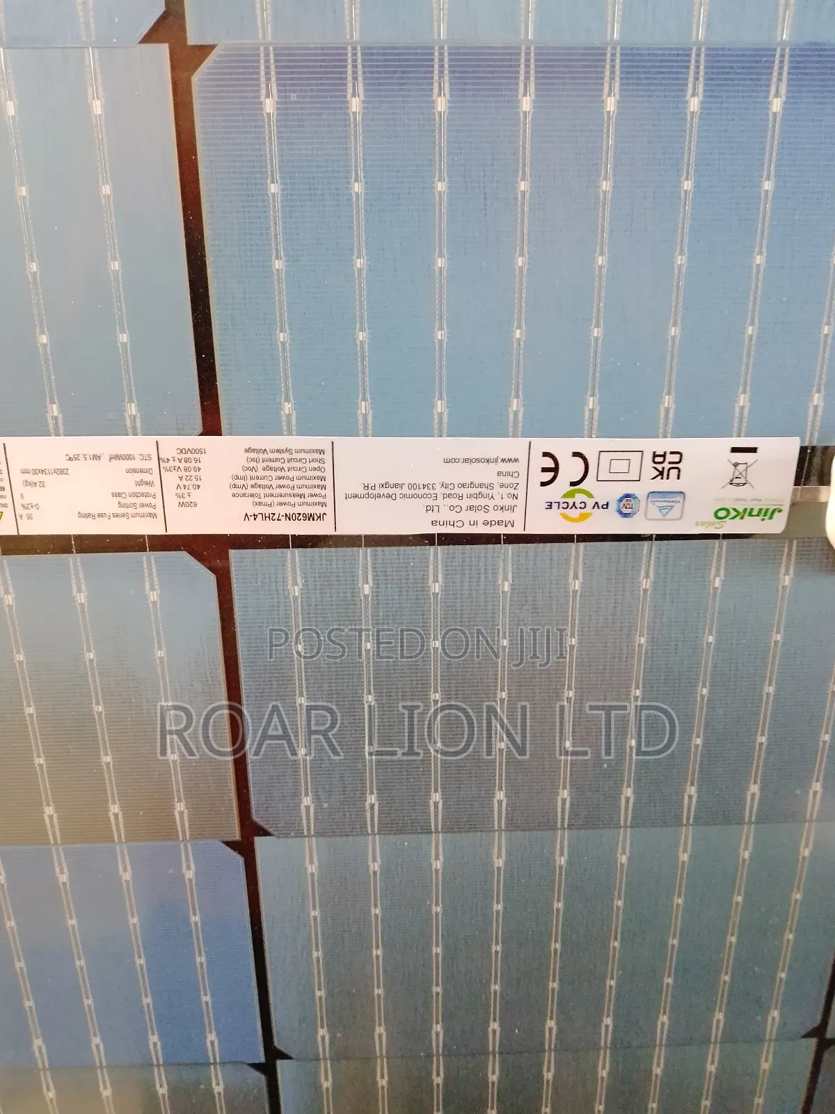 Jinko 620w Bi Facial Panel 156cells 9busbars