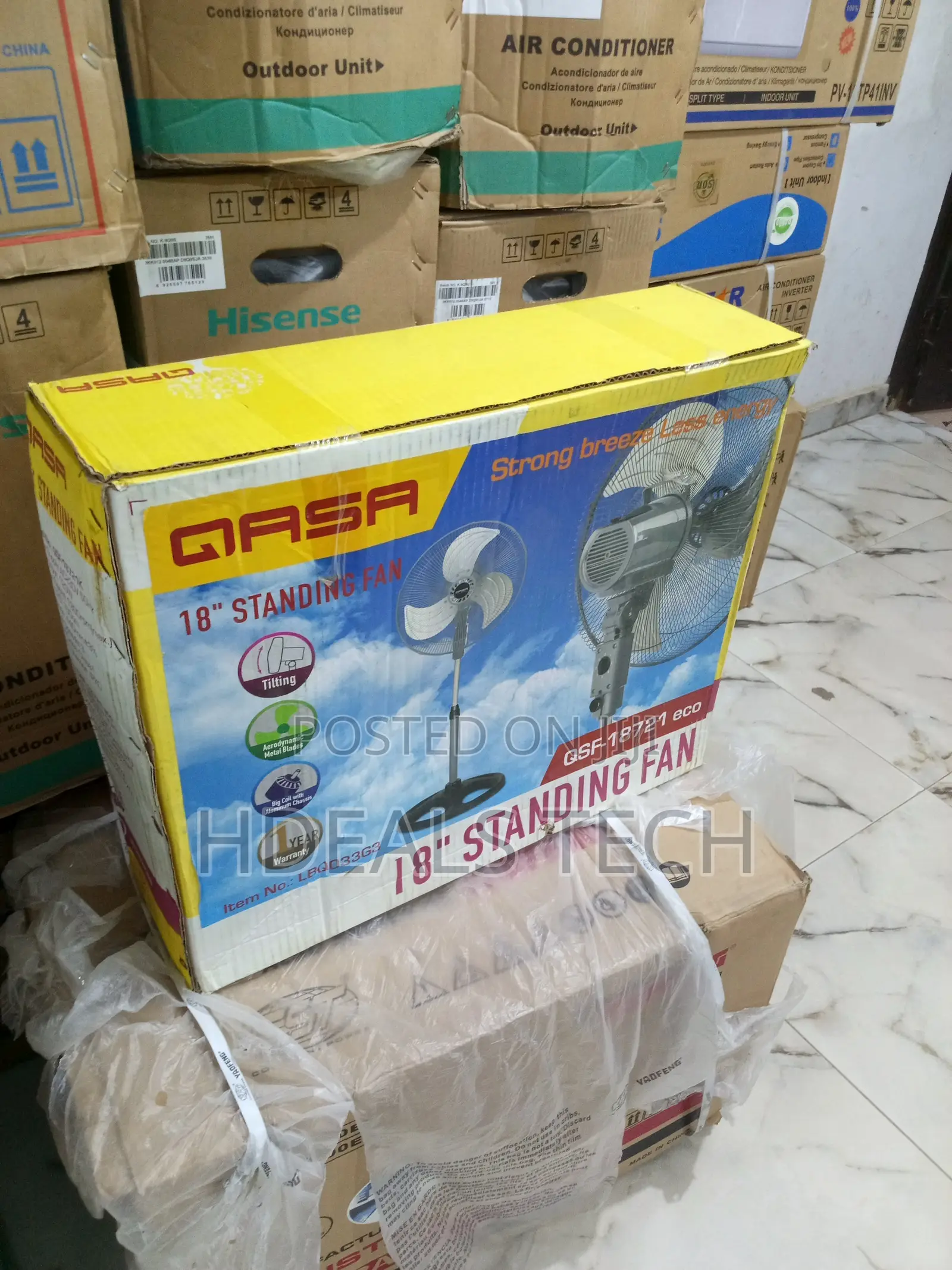 The Qasa 18" Eco Standing Fan - Built to Last