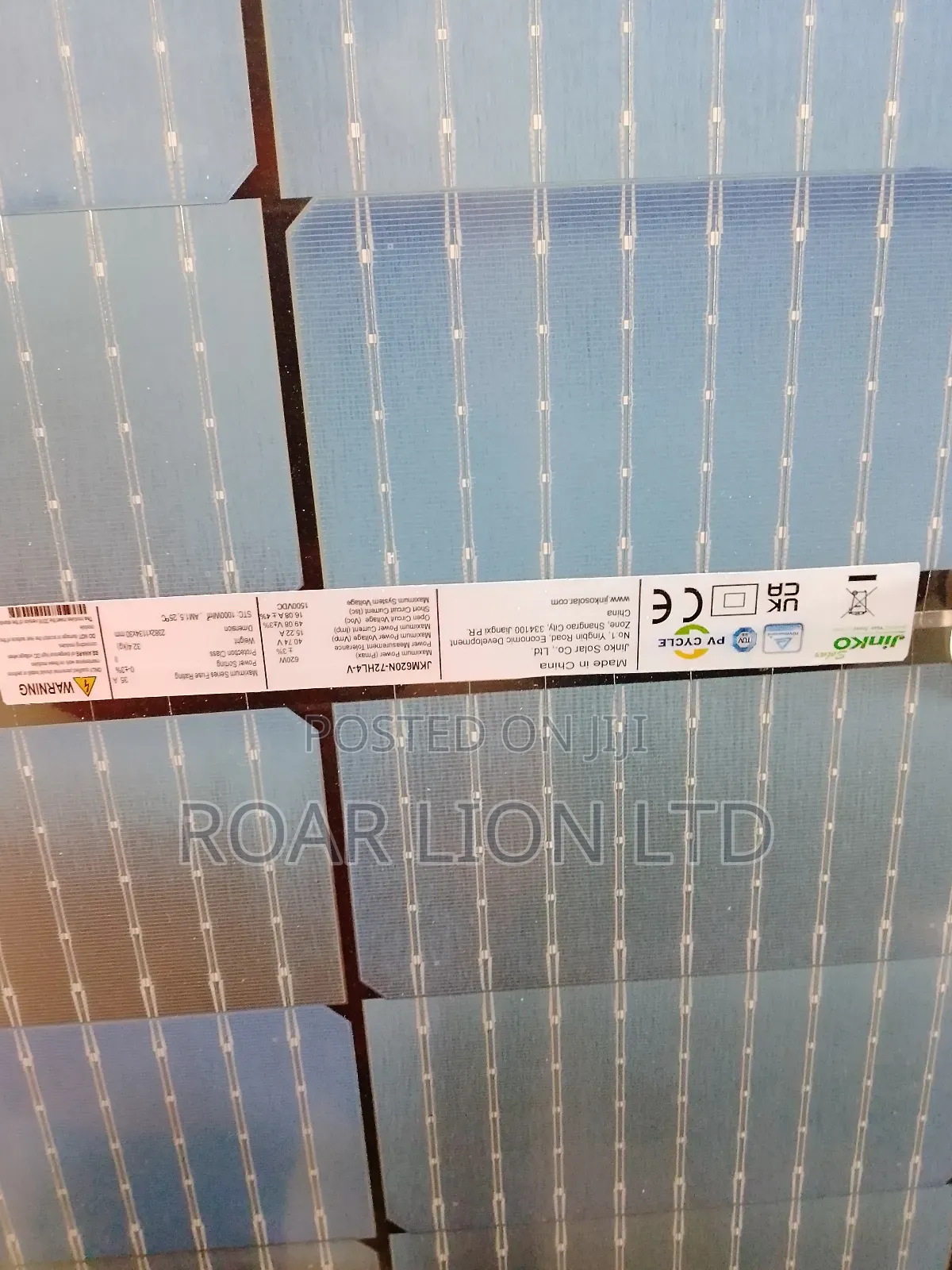 Jinko 620w Bi Facial Panel 156cells 9busbars
