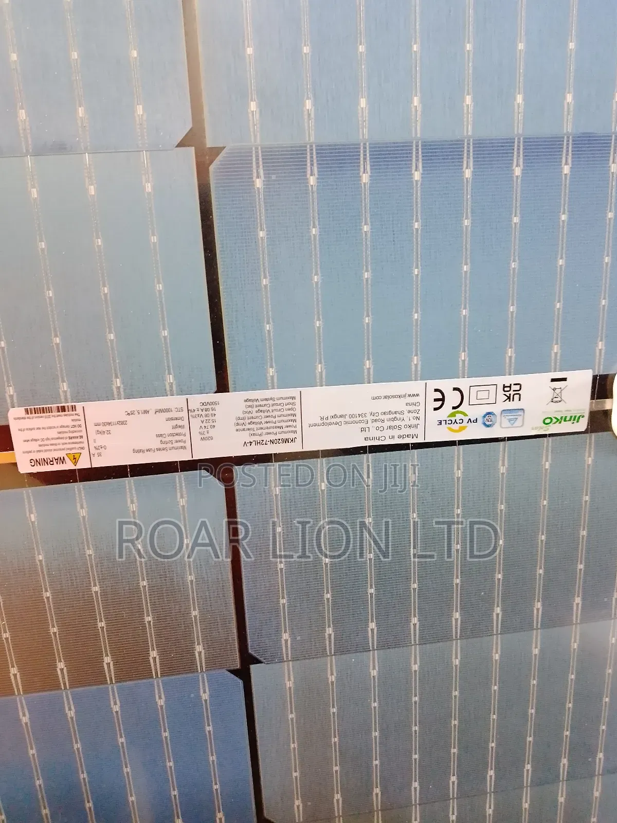 Jinko 620w Bi Facial Panel 156cells 9busbars