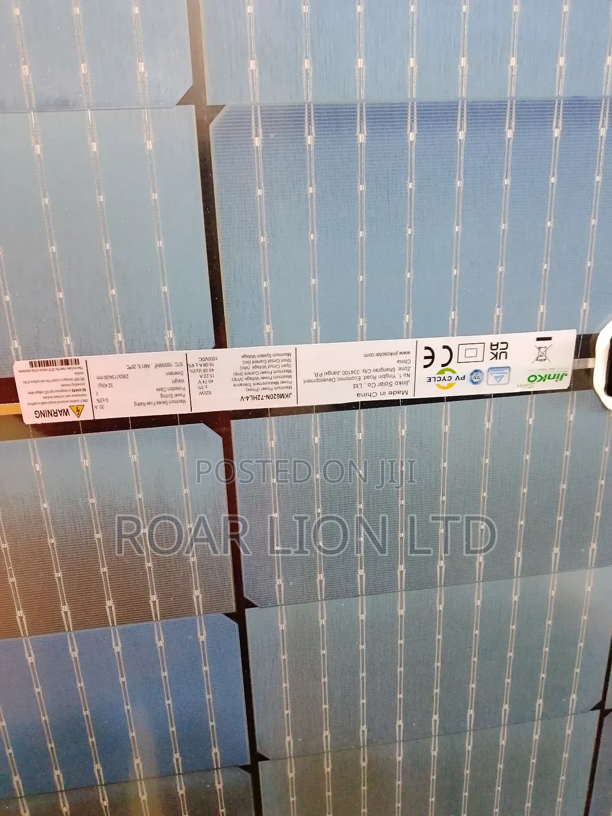 Jinko 620w Bi Facial Panel 156cells 9busbars