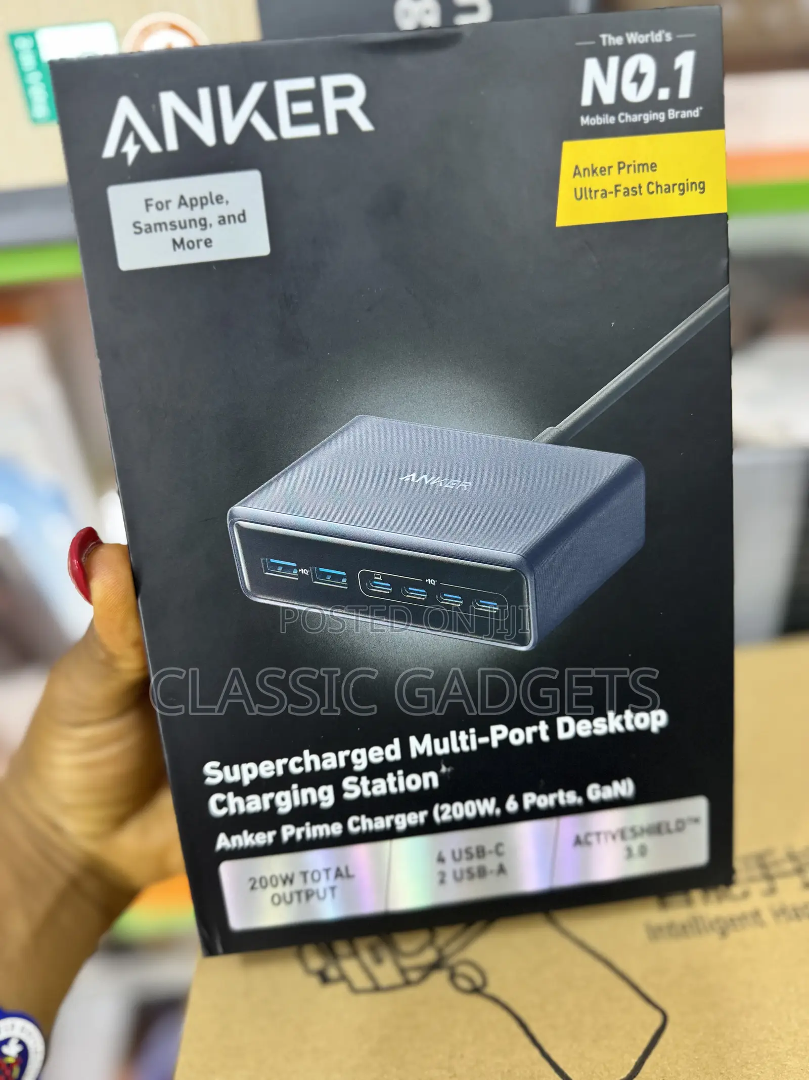 Anker Prime Charger (200w, 6-Port, Gan)