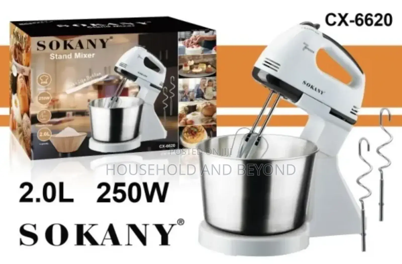 Sokany Stand Mixer With Bowl 2.0l 250w