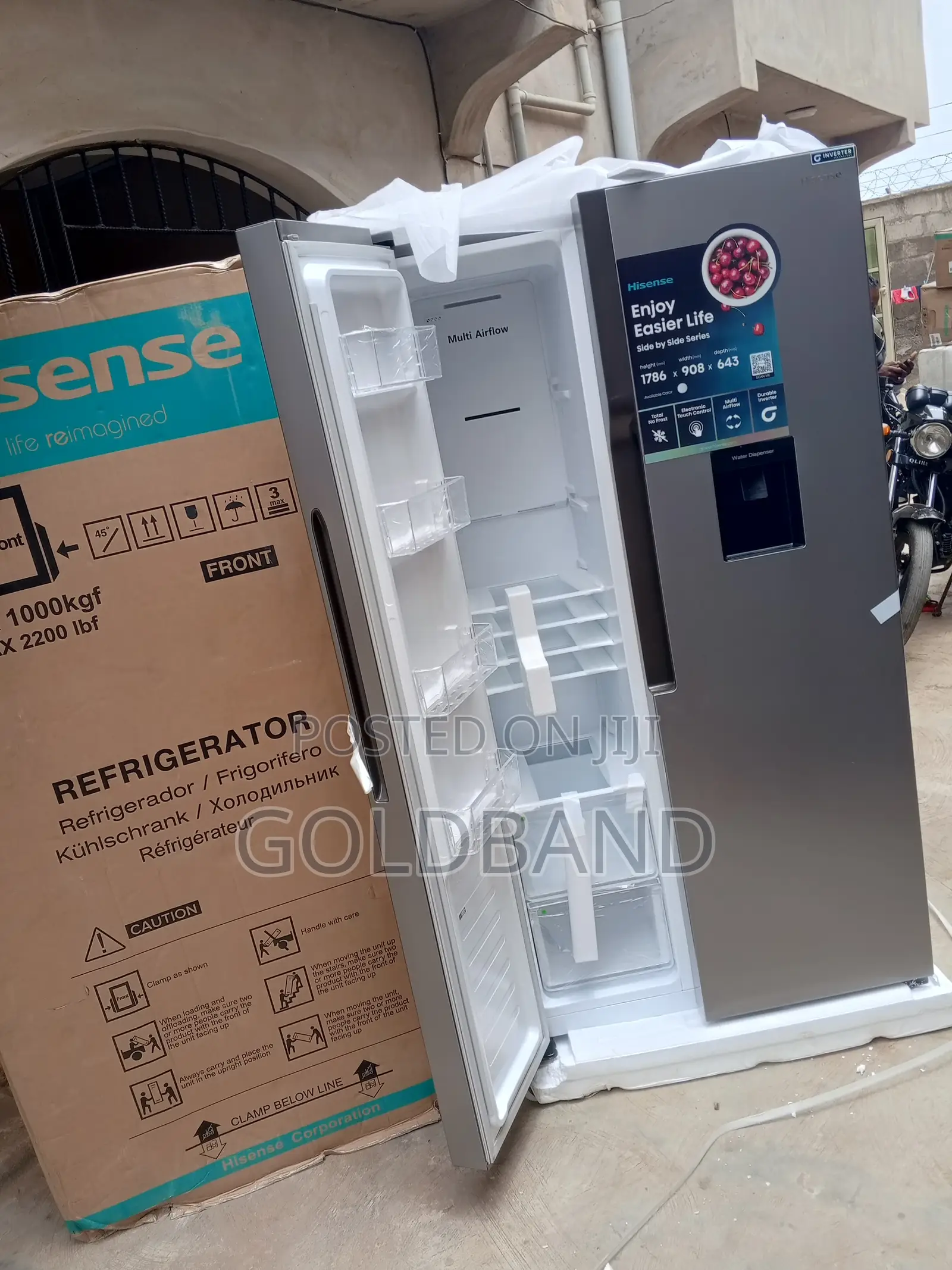 Hisense Rc-67ws Side by Side Refrigerator With Shelf Tray