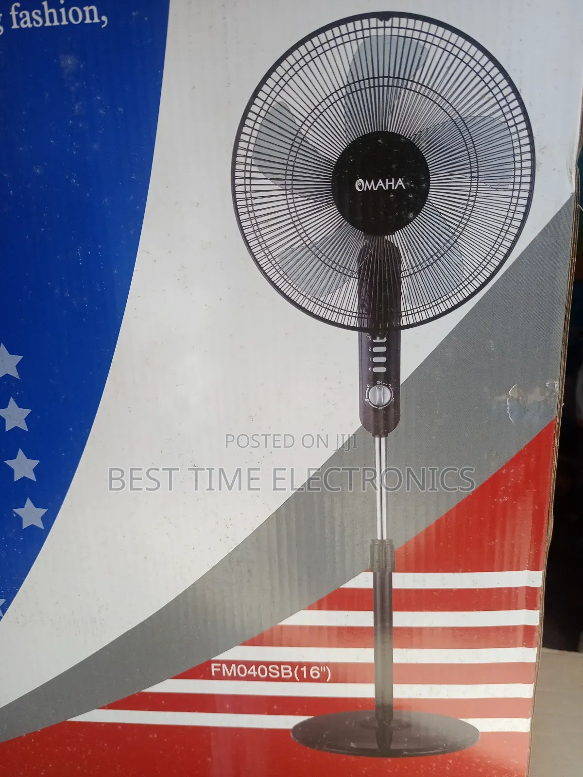 Quality Omaha 16" Electric Stand Fan With Timer