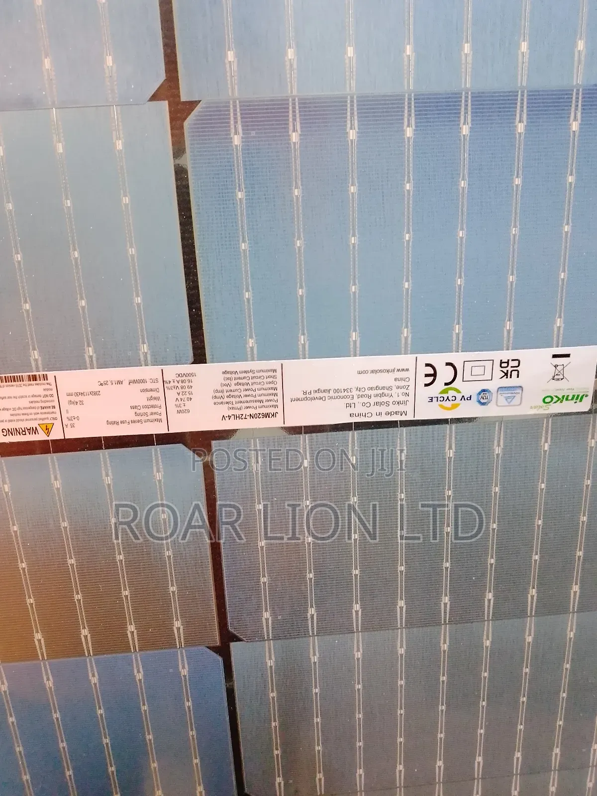 Jinko 620w Bi Facial Panel 156cells 9busbars