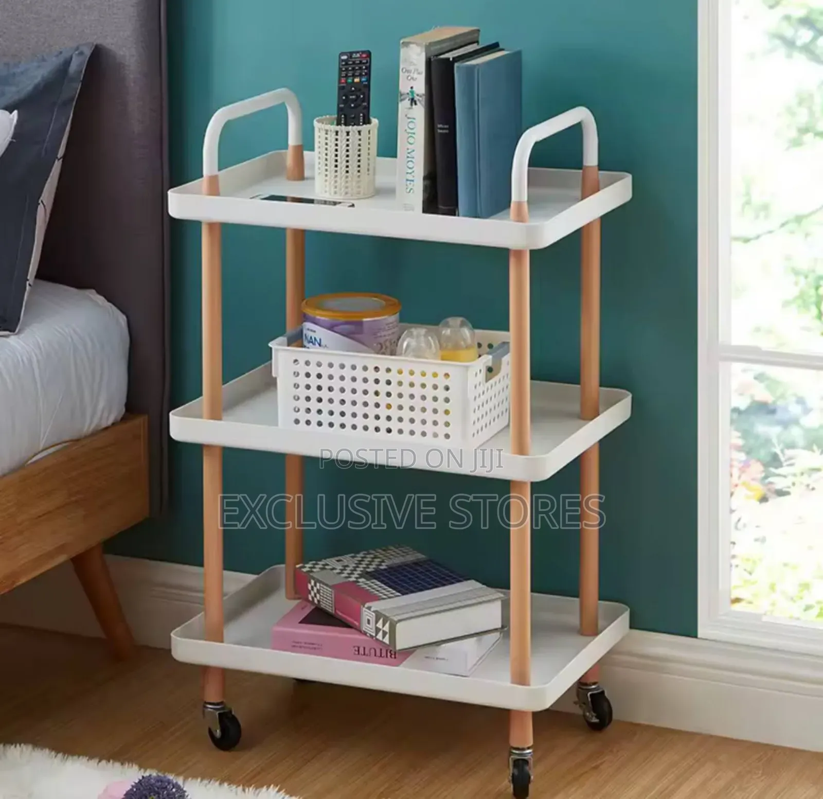Nordic Minimalist Movable Storage Rack