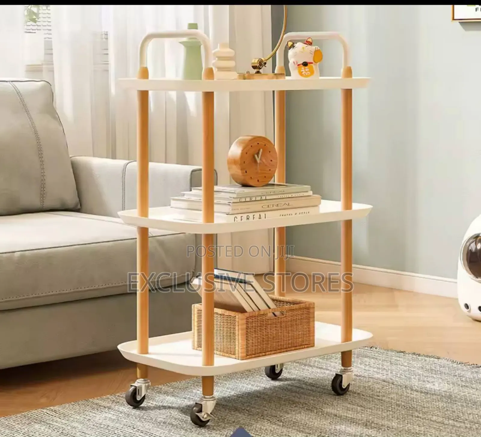 Nordic Minimalist Movable Storage Rack