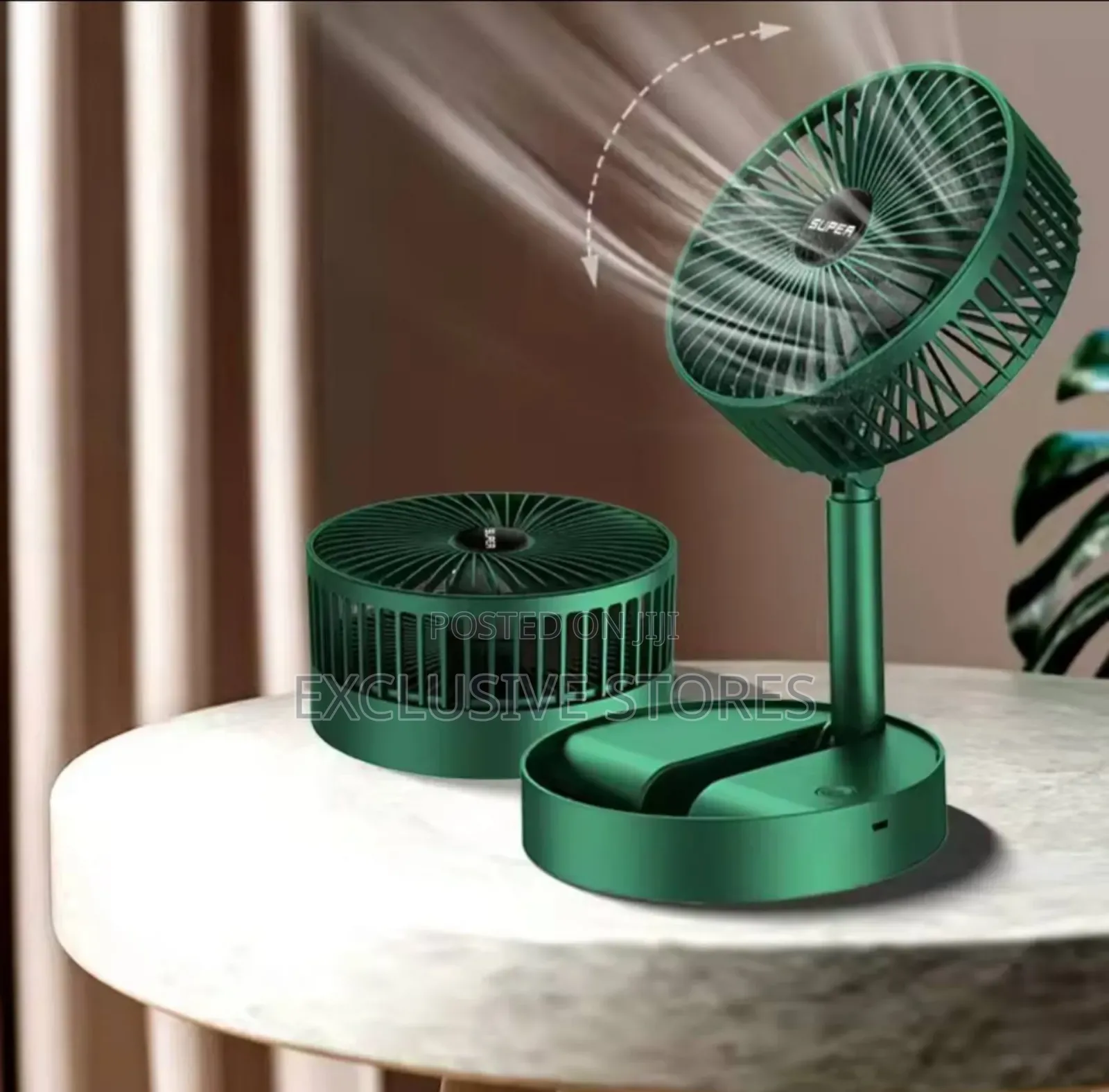 Rechargeable Desktop Retractable Fan