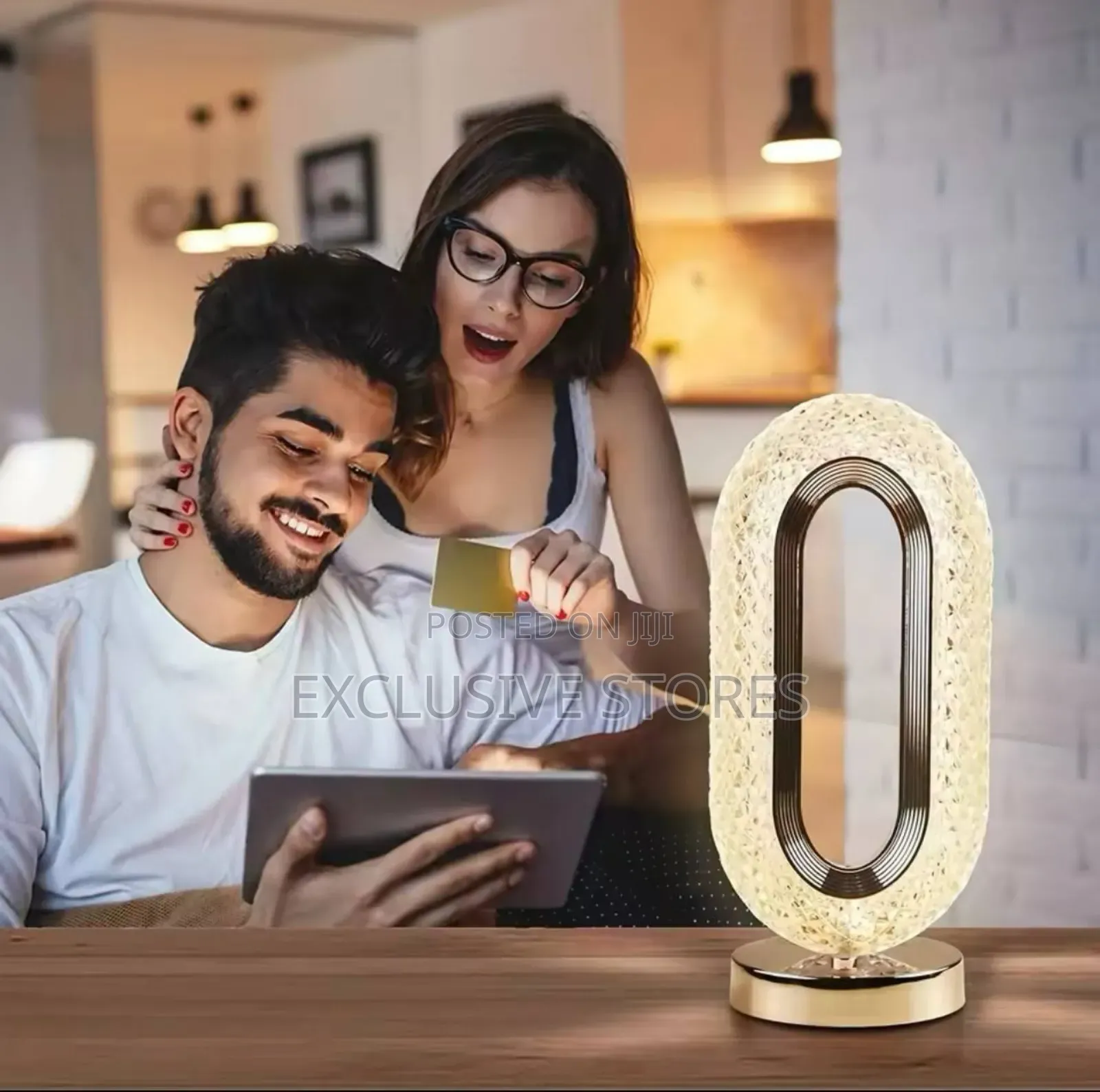 Bedside Crystal Lamp