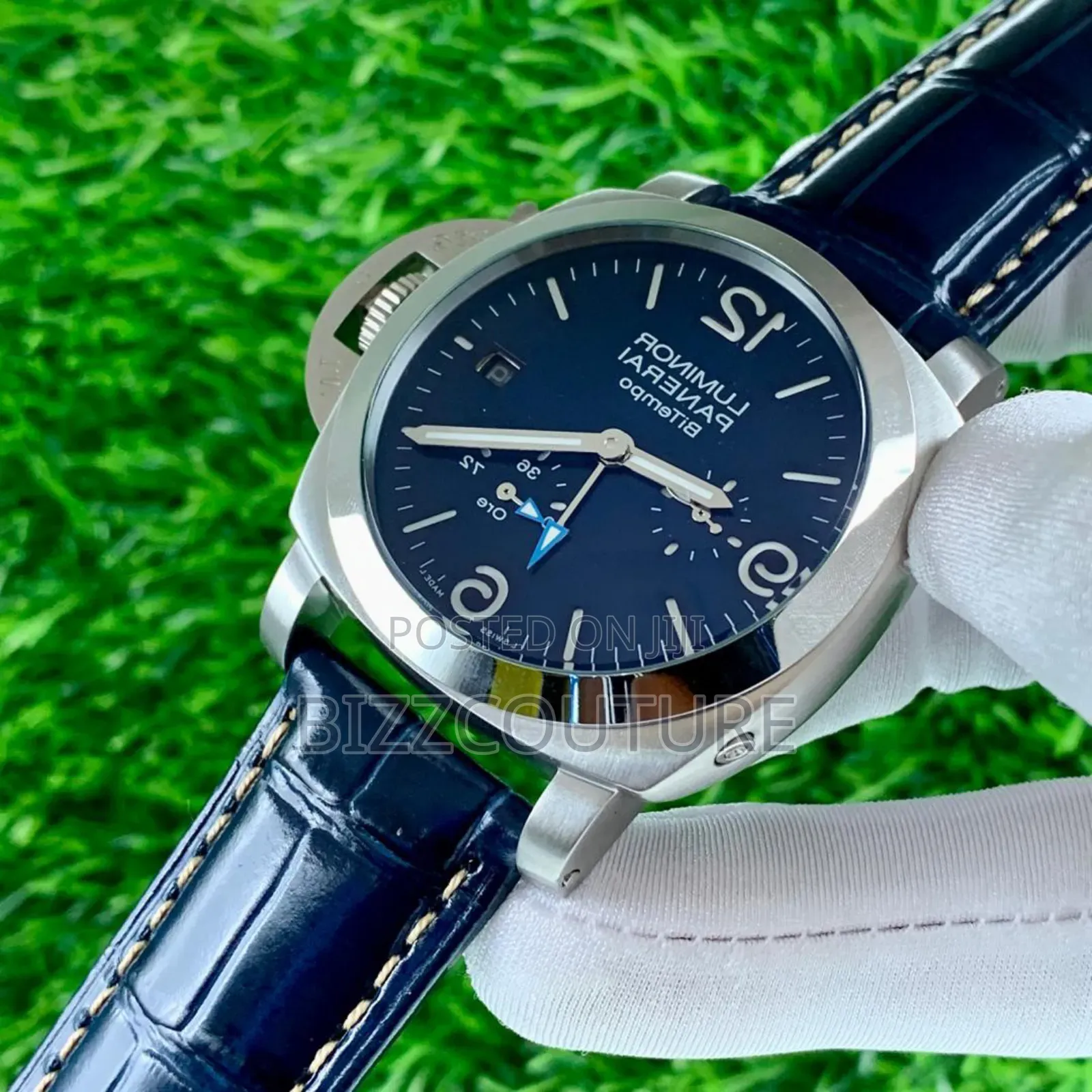 Original Panerai Black Genuine Leather Strap Watch
