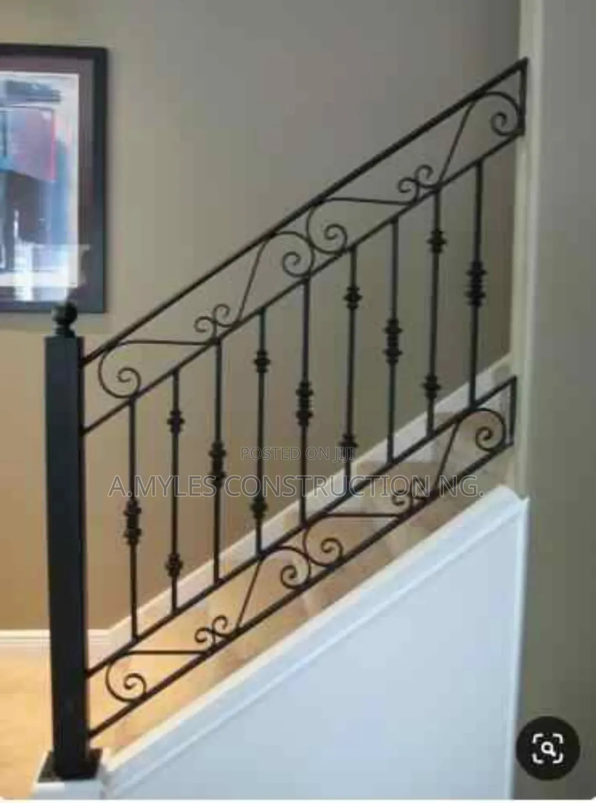 Single Line Wrought Iron Handrail