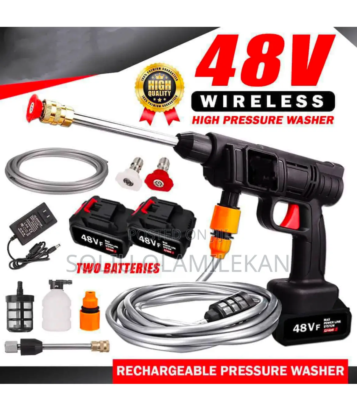 48v Rechargable Water Spray Gun Double Battery
