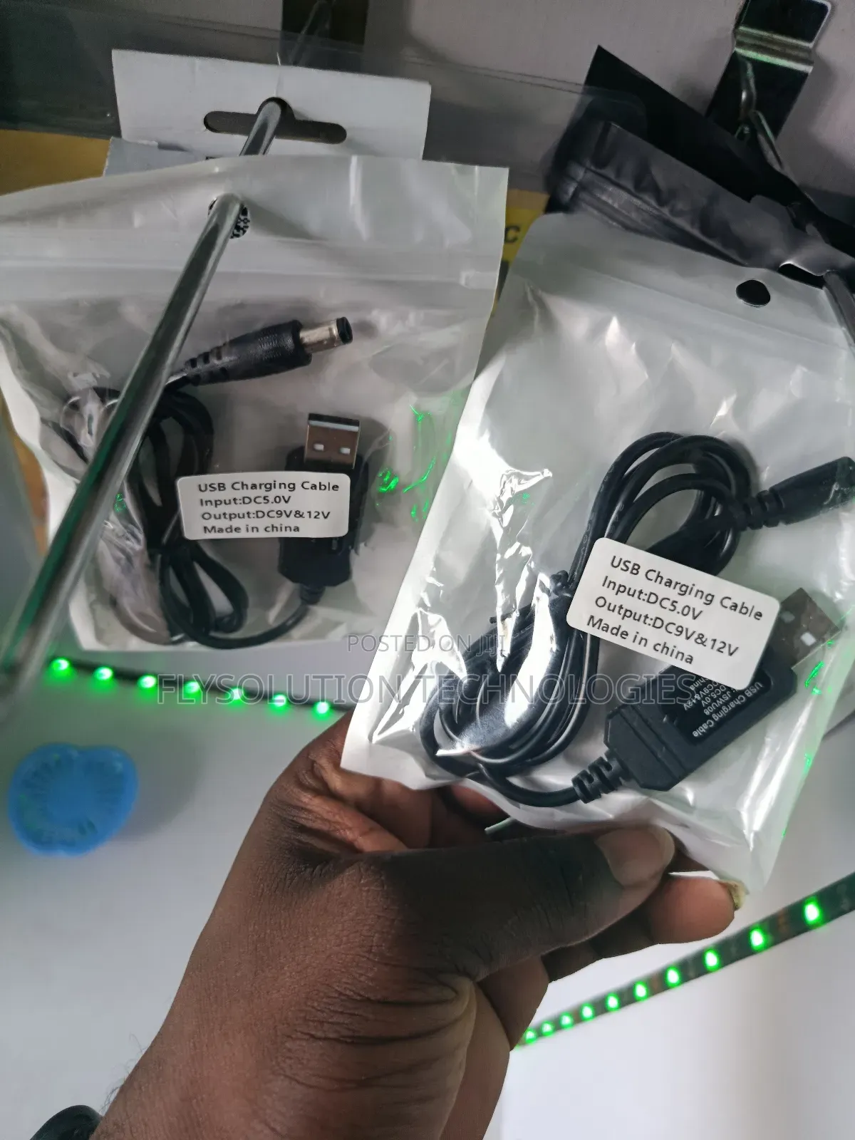 Dc Powerbank 5v to 9v/12v Converter Cable for Router