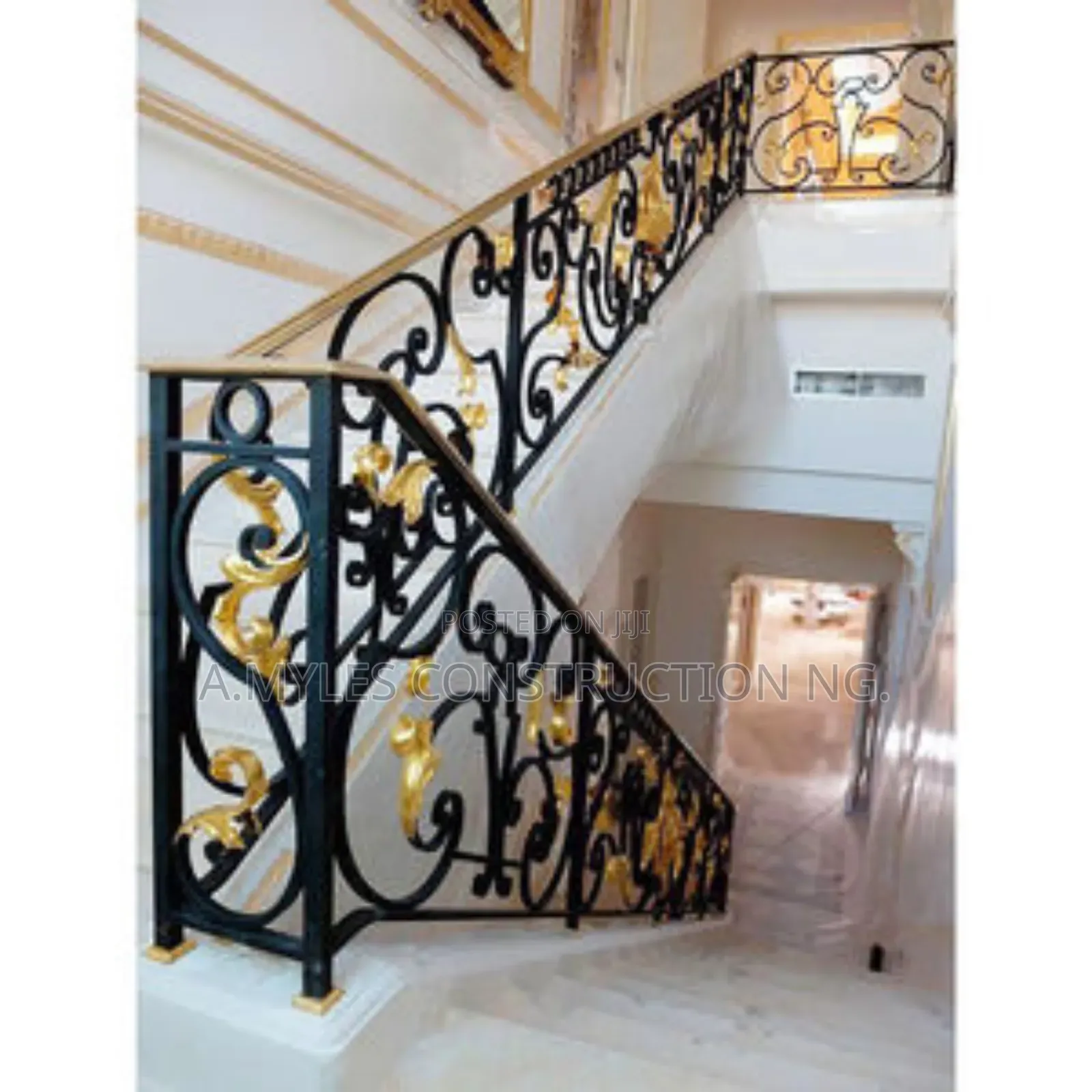 Gold Wrought Iron Handrail