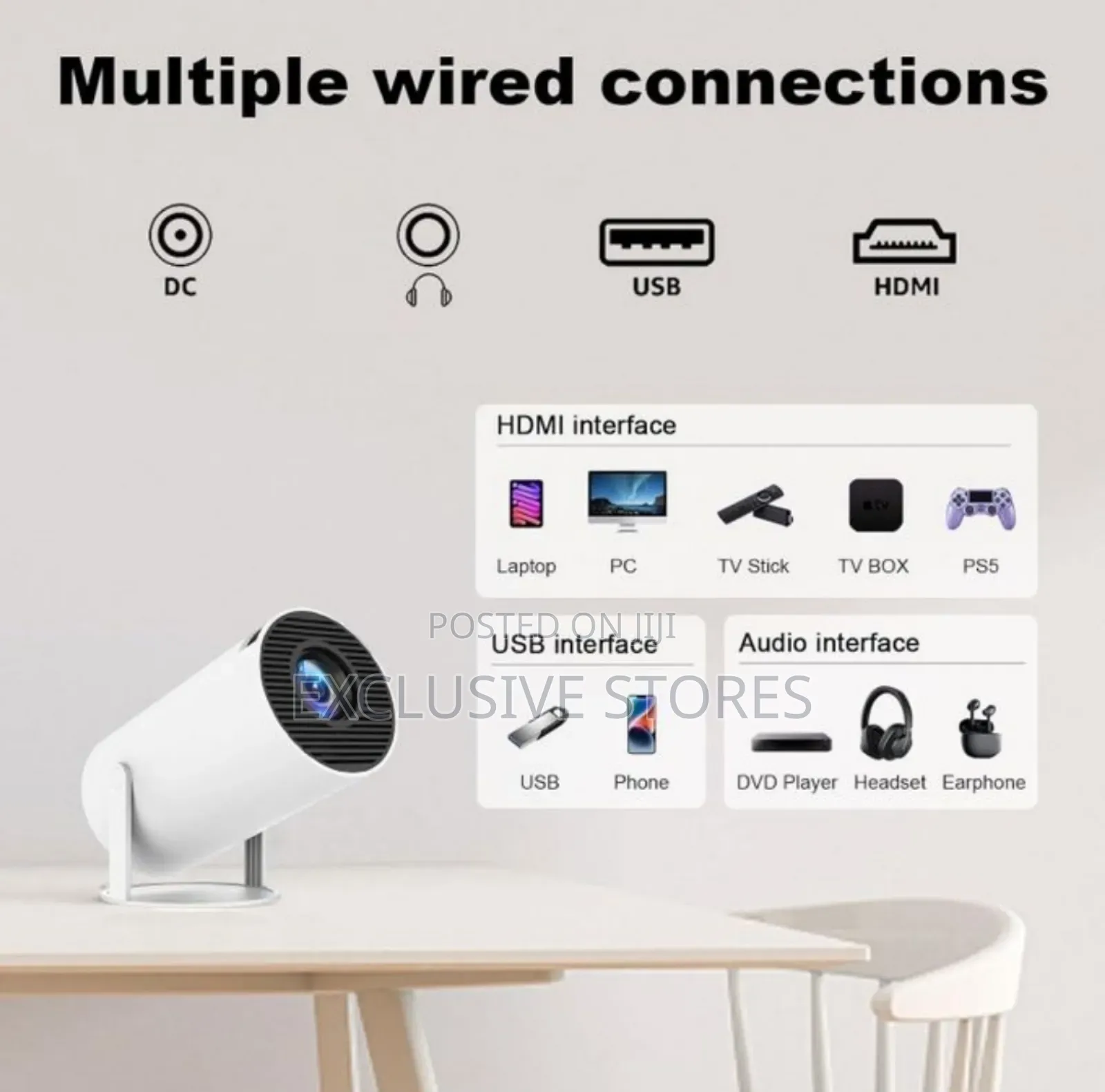 Smart Projector Freestyle Led 5g Wifi With Remote