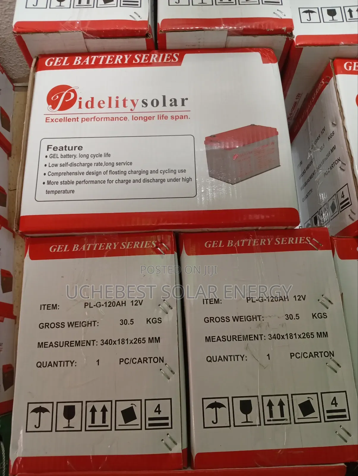 120ah/12v Fidelitysolar Dry Cell Battery