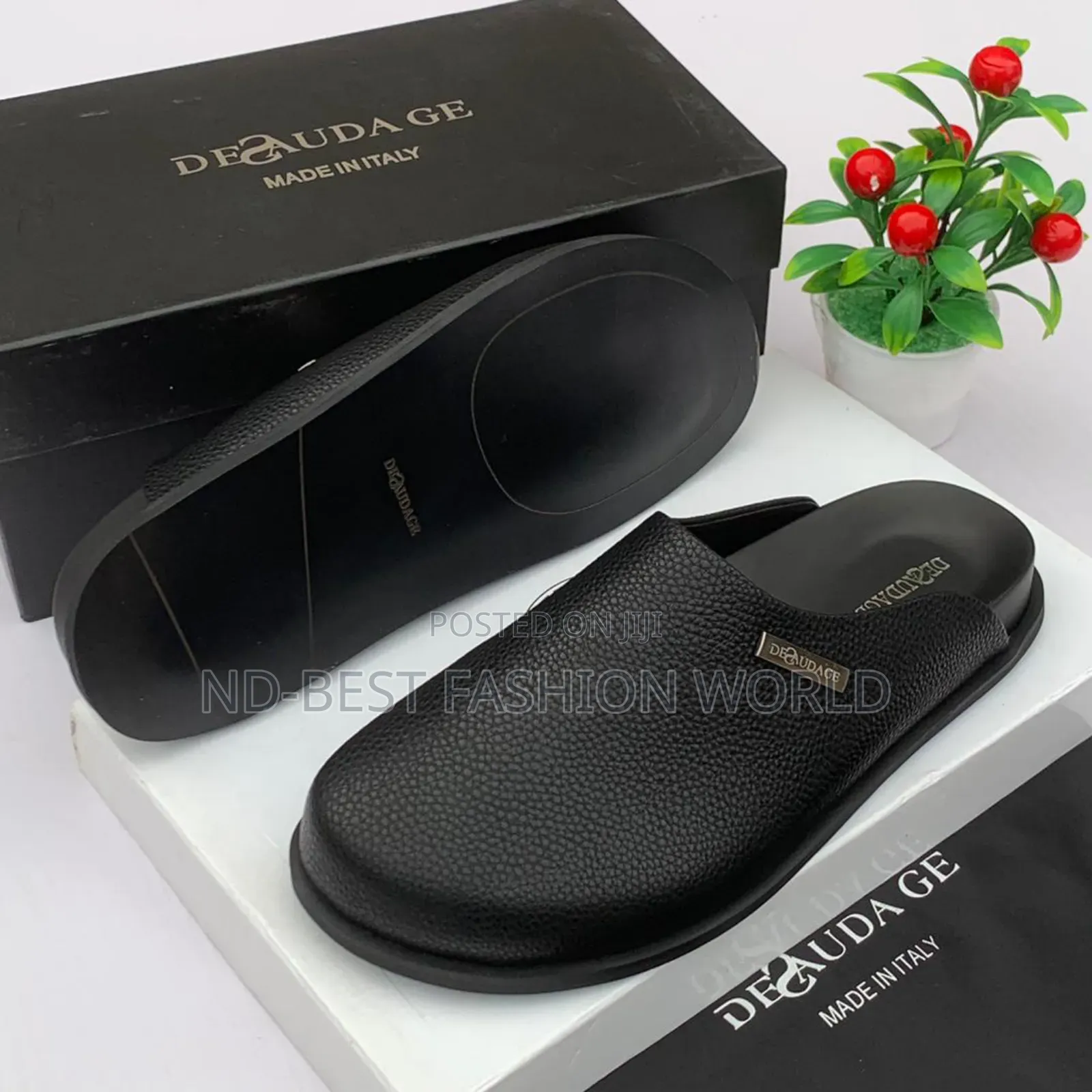 Quality Men's Black Half Shoe