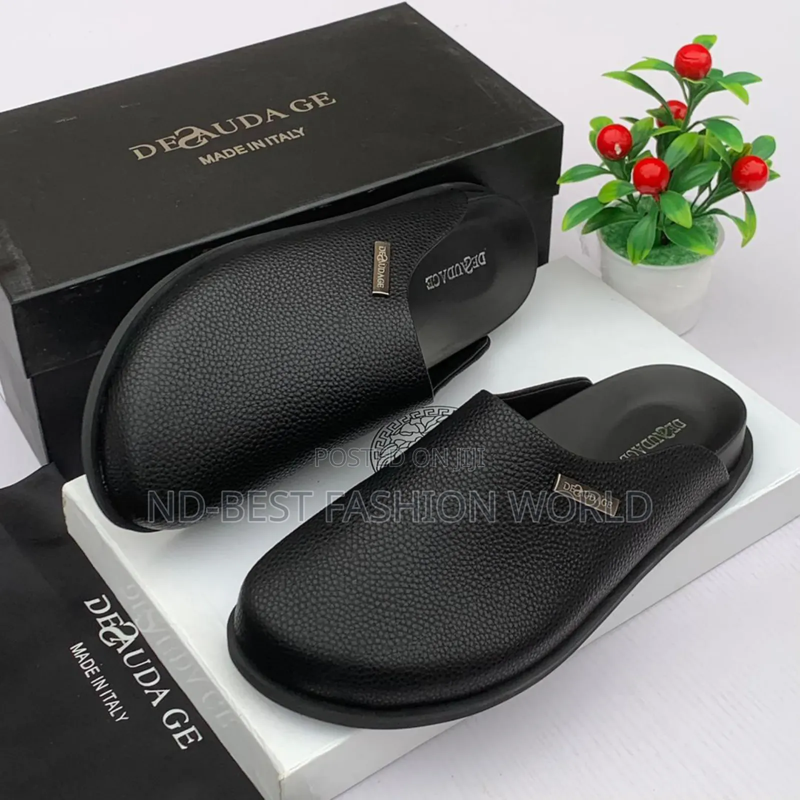 Quality Men's Black Half Shoe