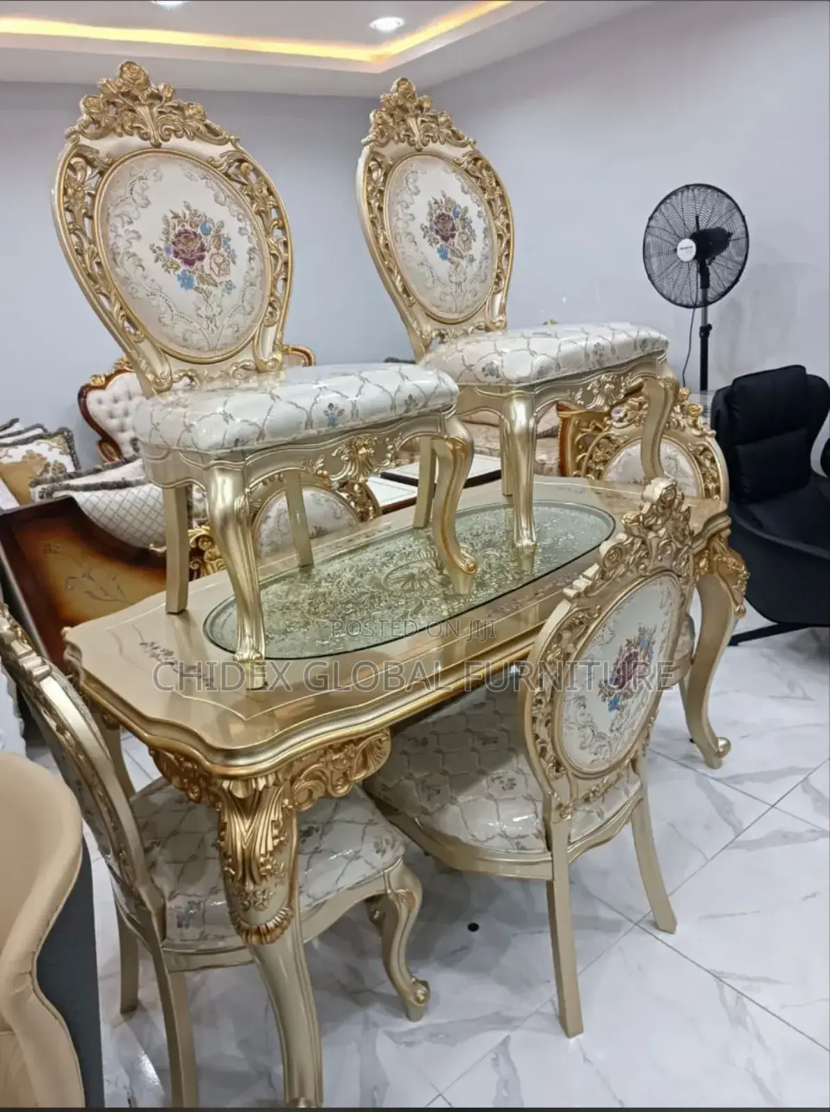Royal Wooden Dining Table With Six Chairs