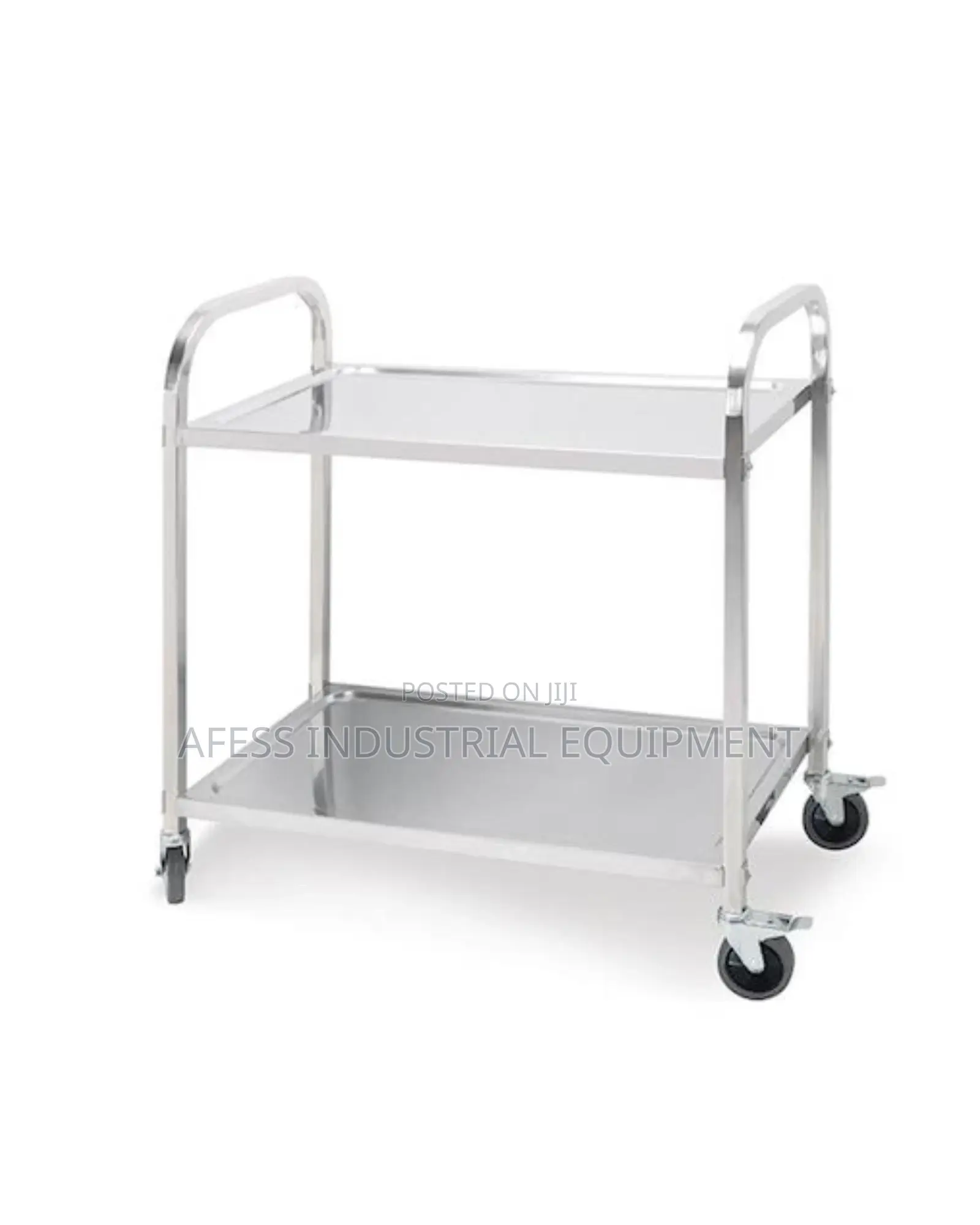 2 Tier Stainless Steel Dining Cart