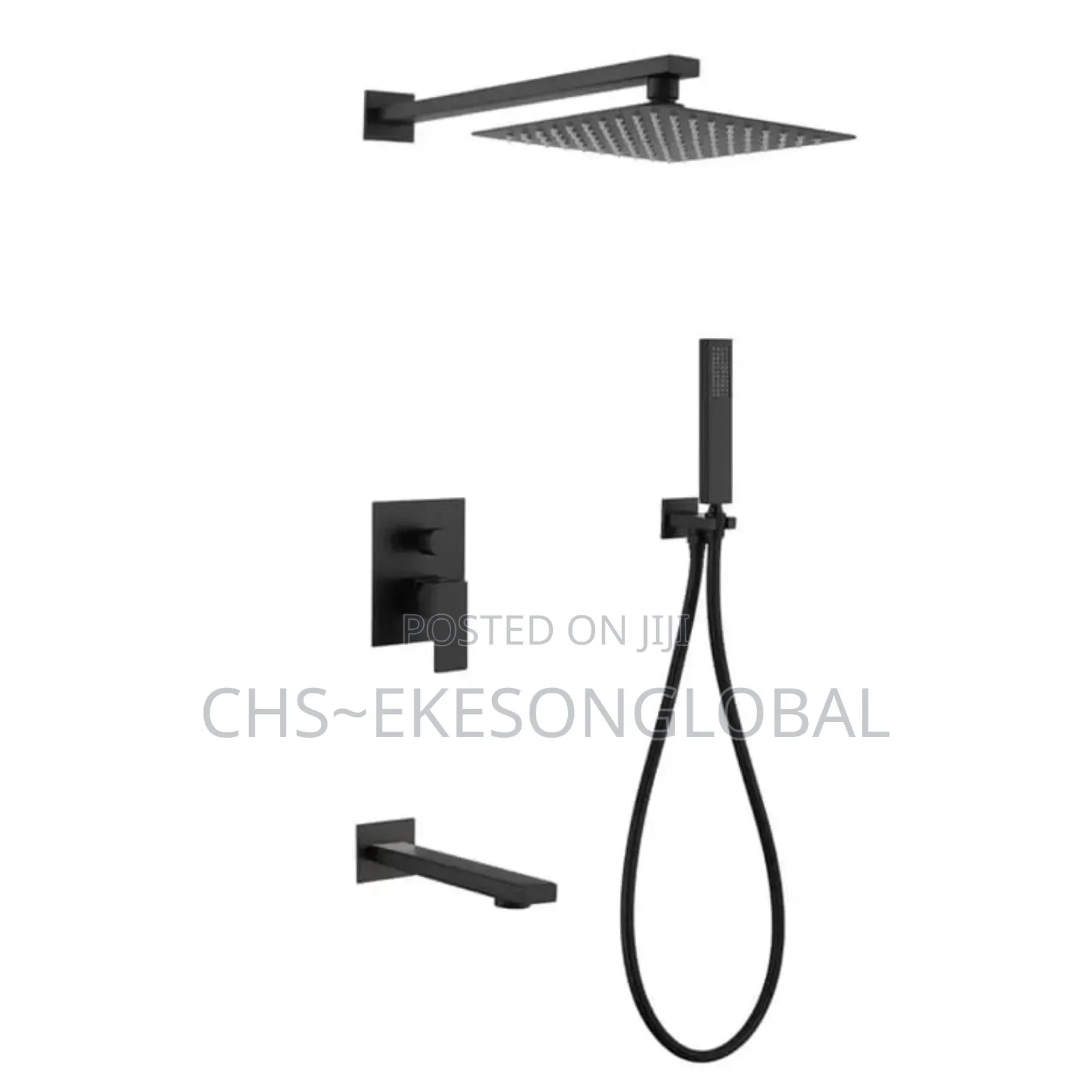 Conduit Shower Black 5ways Uk  Standard