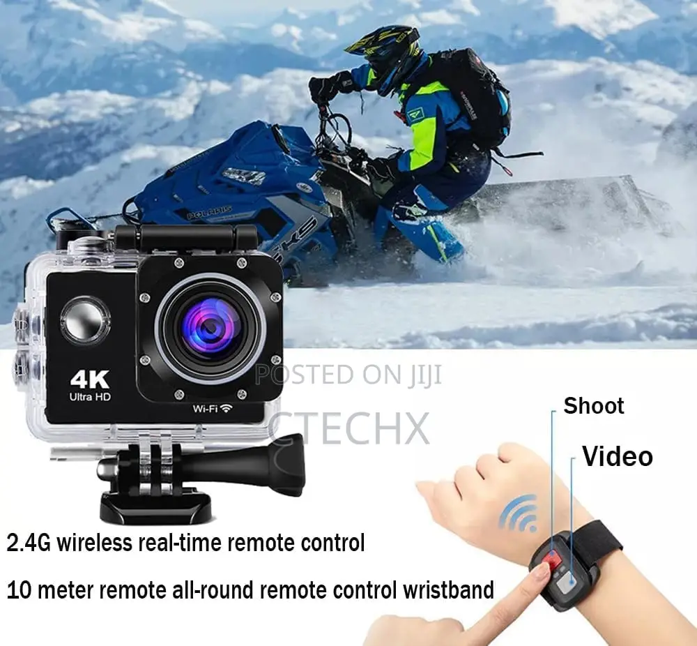 BSLVWG Action Camera 20mp Wifi 30m Waterproof