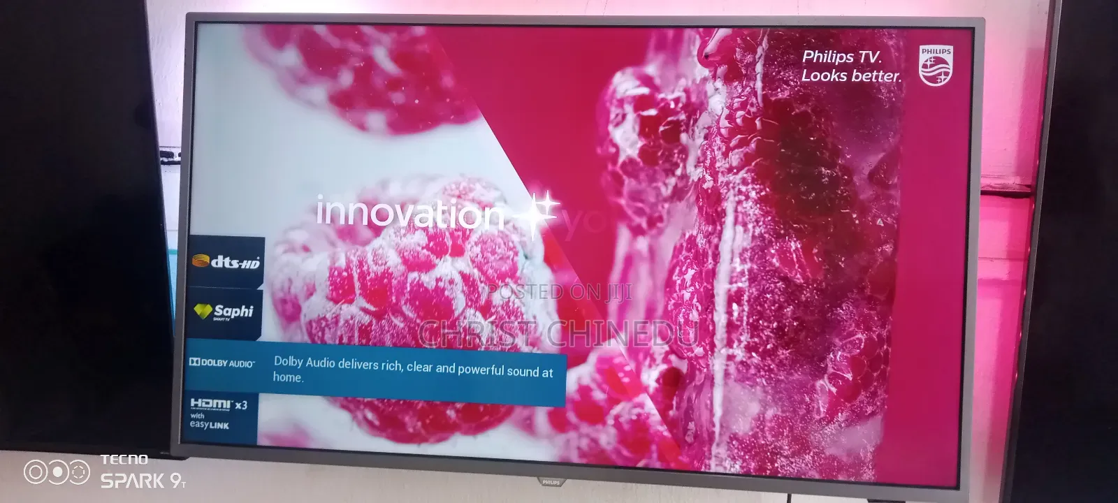 Original Direct Uk Neatly Used 43inches Philip Smart Tv