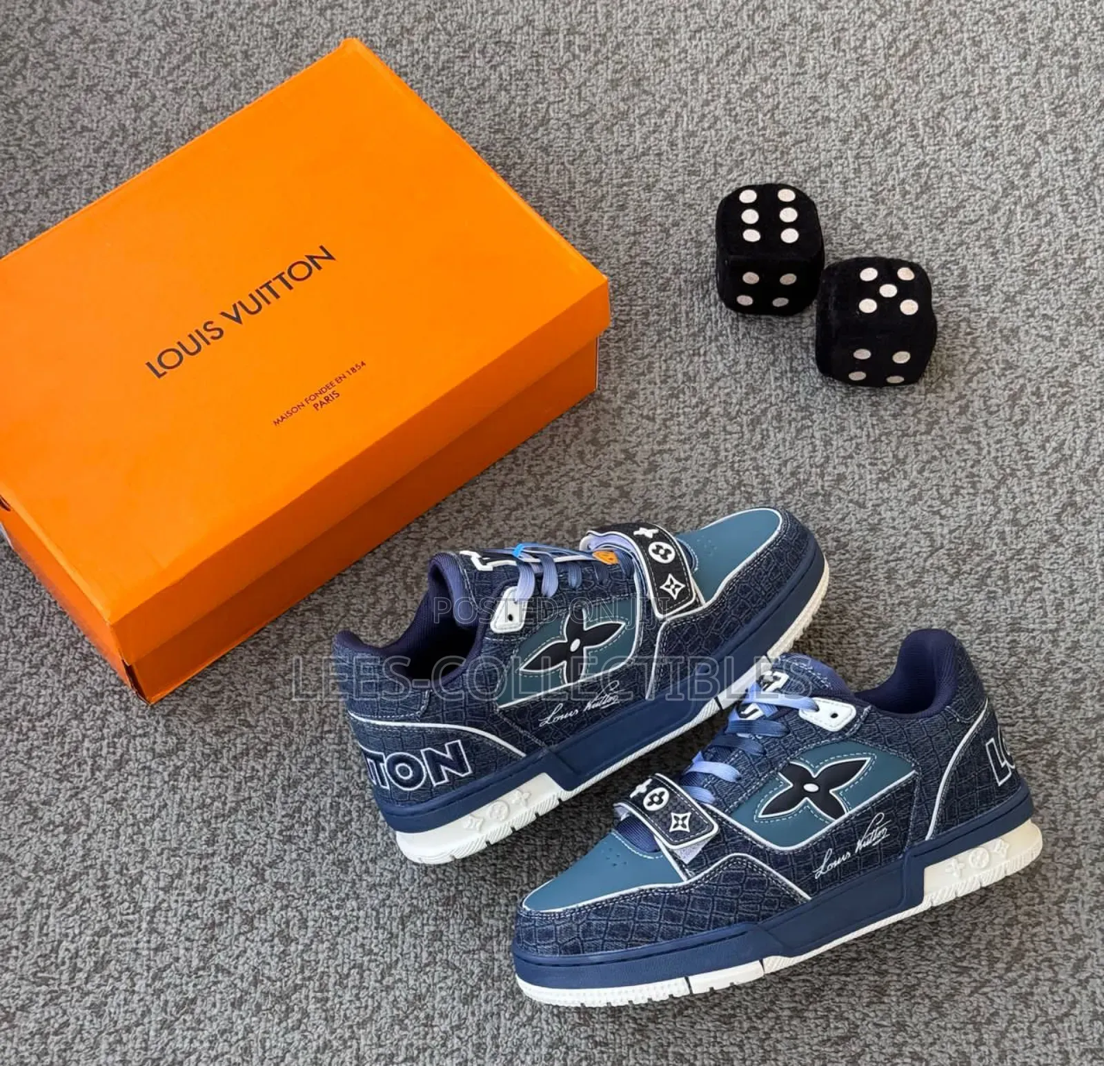 Best Quality Louis Vuitton Blue Designers Sneakers