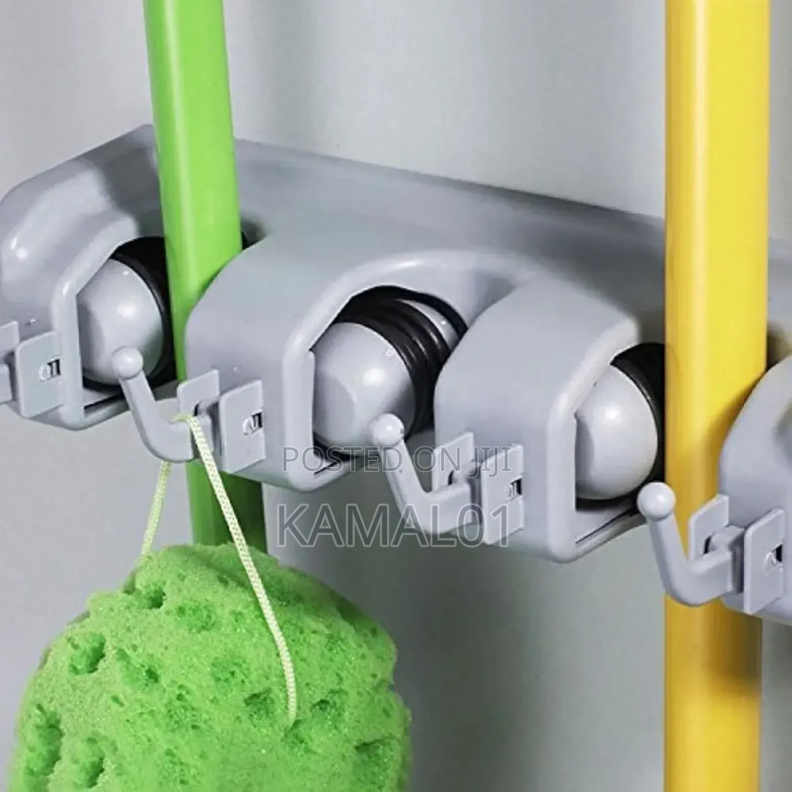 Plastic Mop and Broom Holder, Multipurpose Wall Mounted