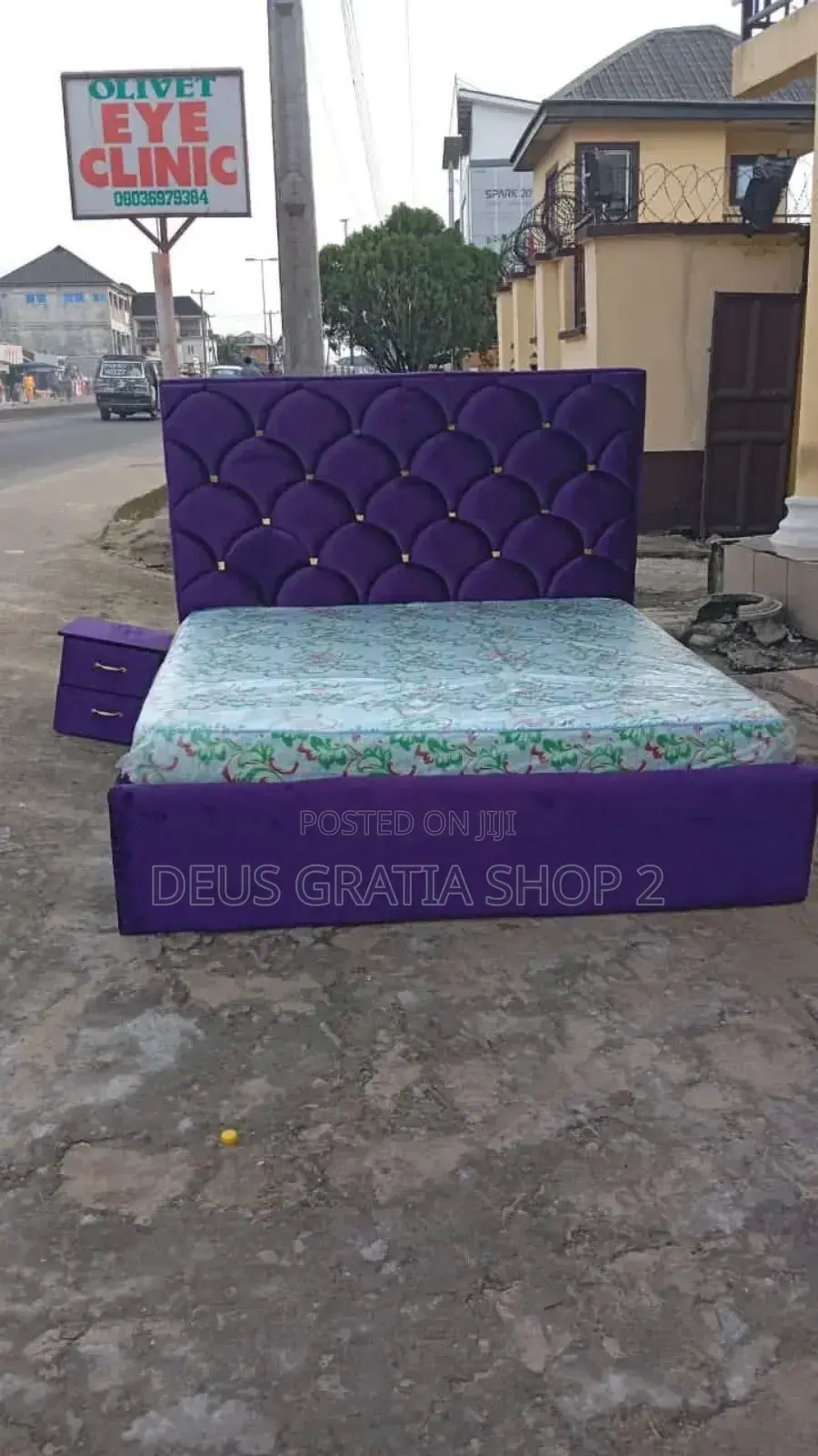 Padded 6 by 6 Bedframe for Hotel Room