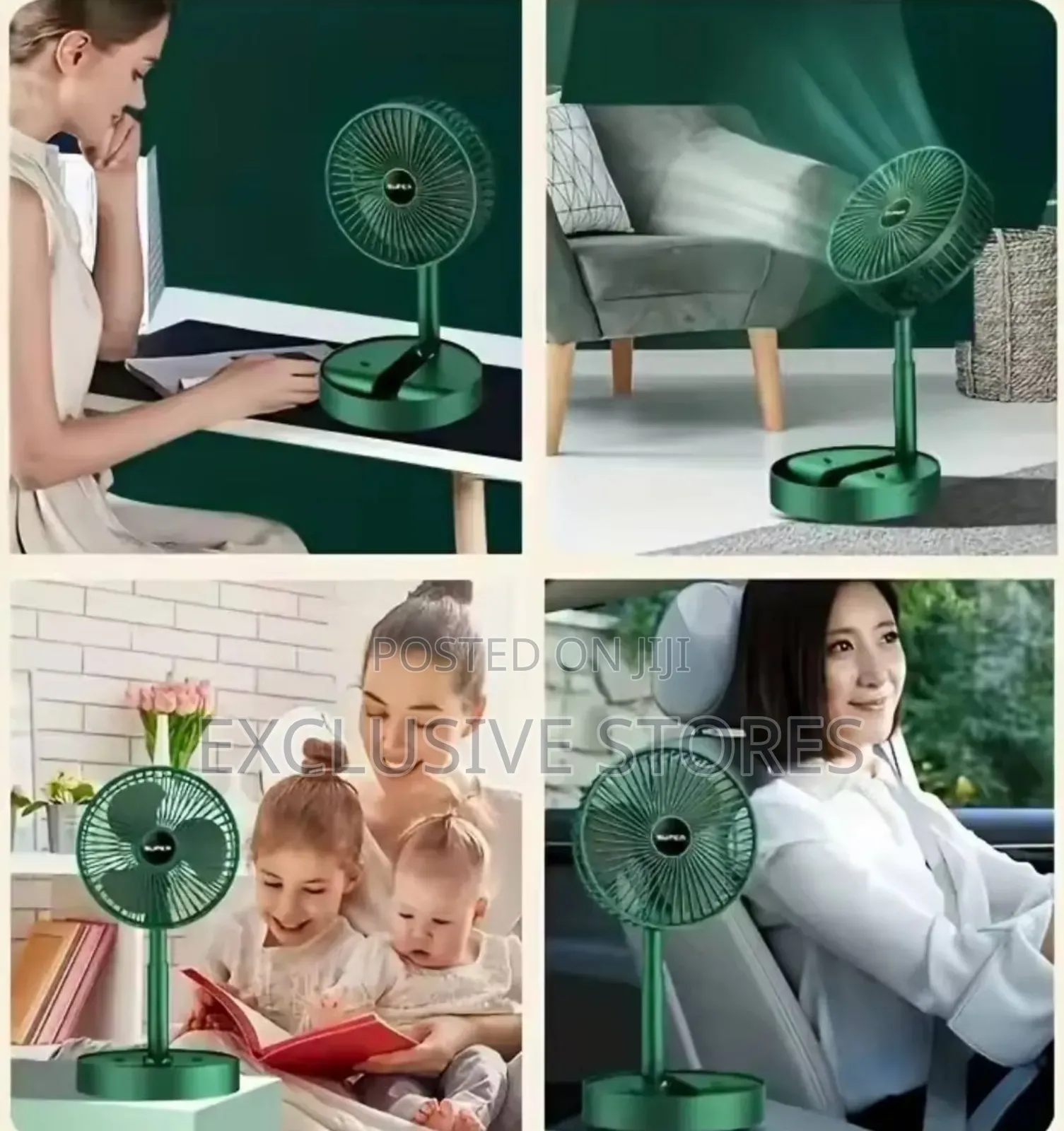Rechargeable Desktop Retractable Fan