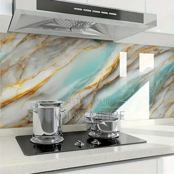 Marble Decor Contact Paper Oil Proof Kitchen Stickers Self
