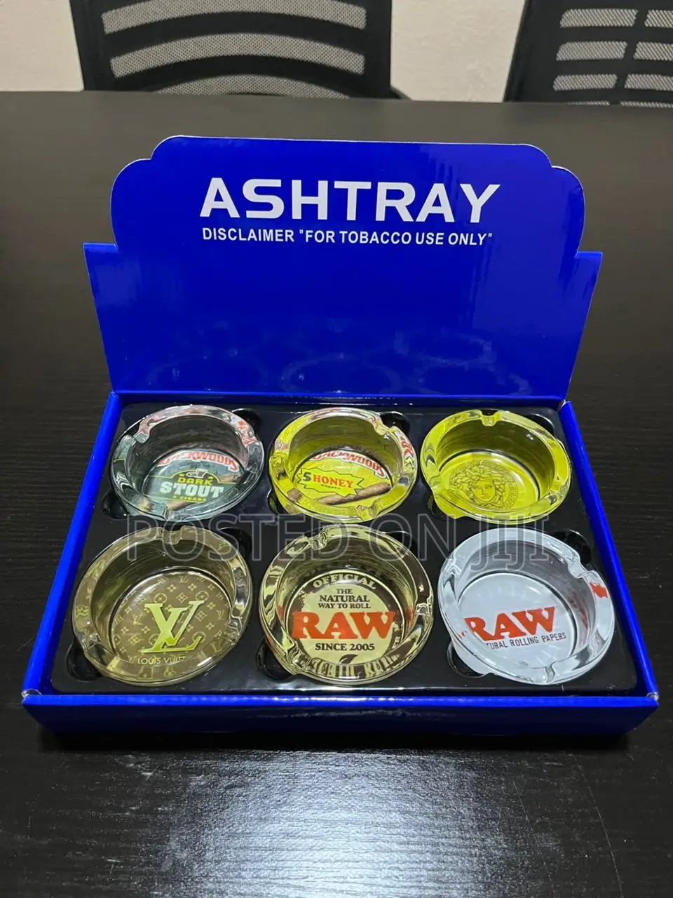 Glass Ashtray With Designs