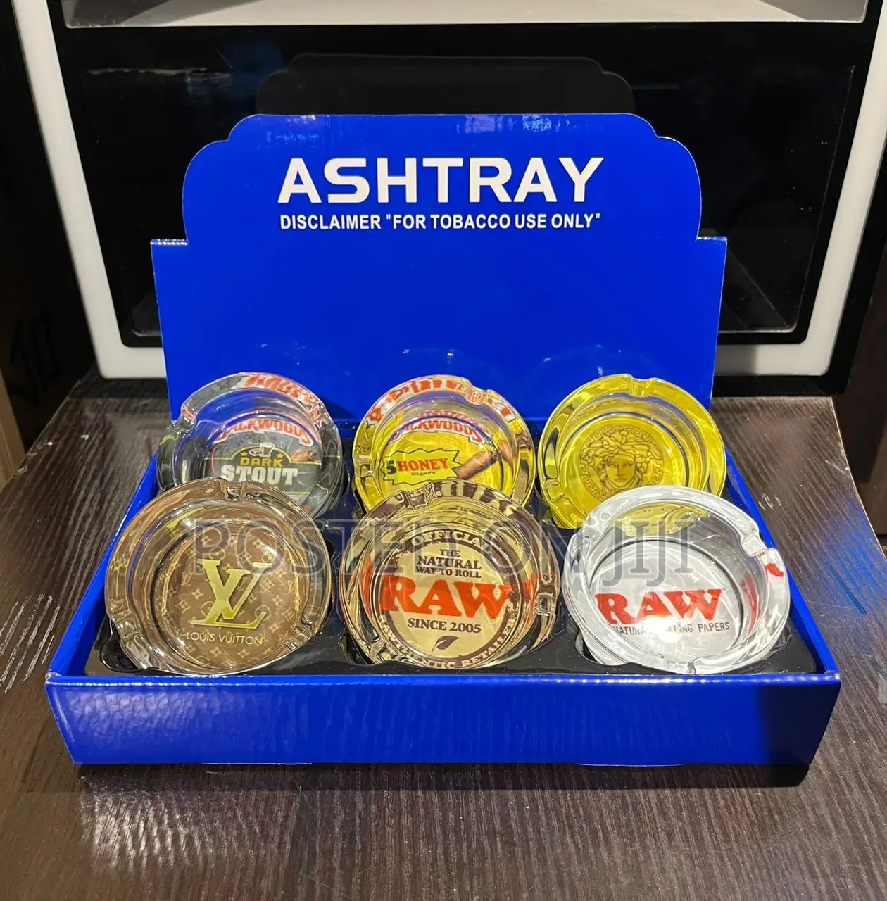 Glass Ashtray With Designs